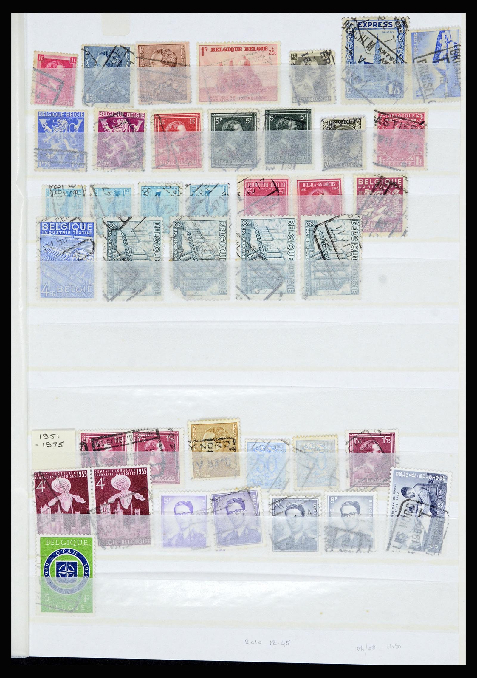 36955 059 - Postzegelverzameling 36955 België spoorwegstempels 1879-1950.