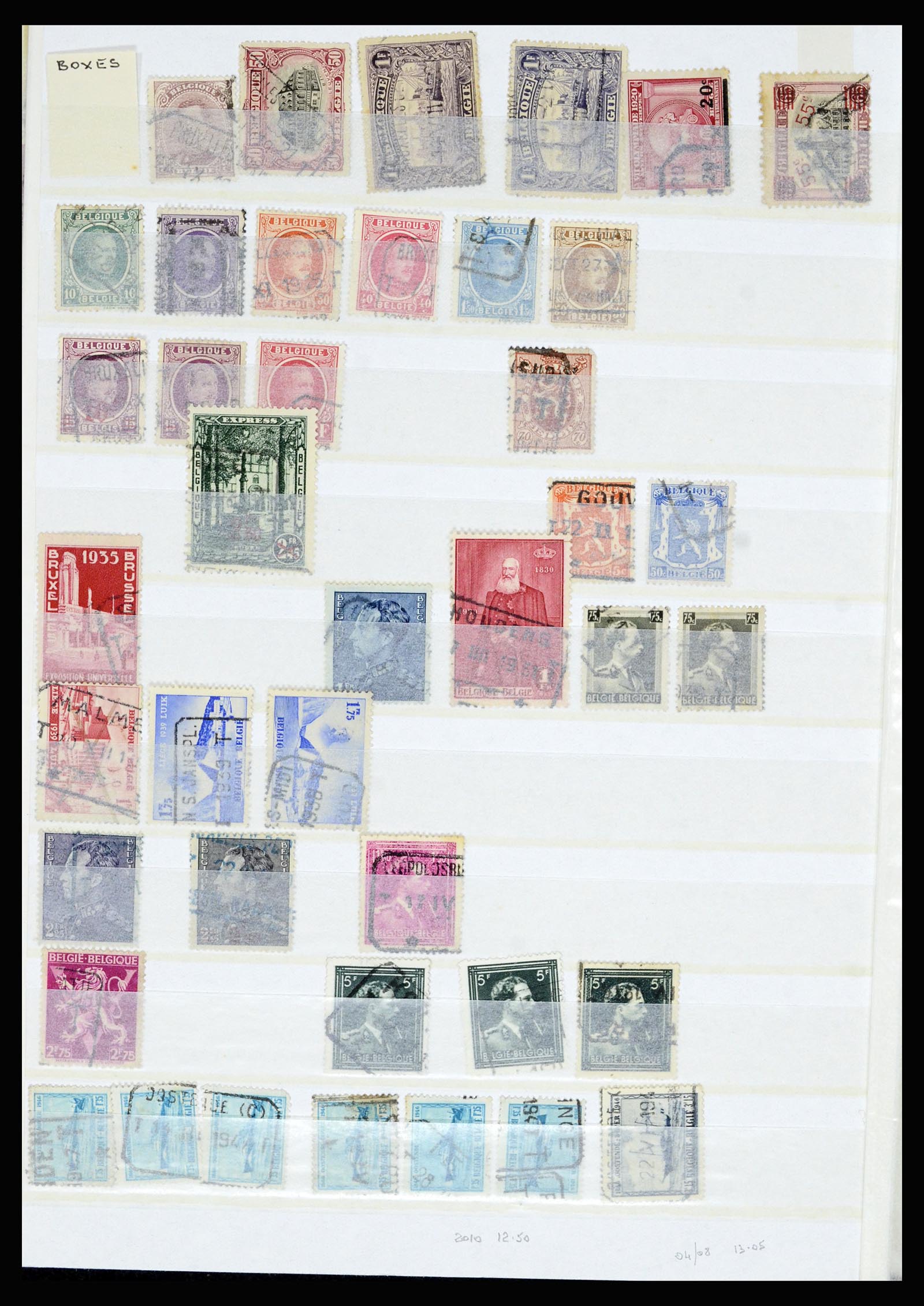 36955 062 - Postzegelverzameling 36955 België spoorwegstempels 1879-1950.