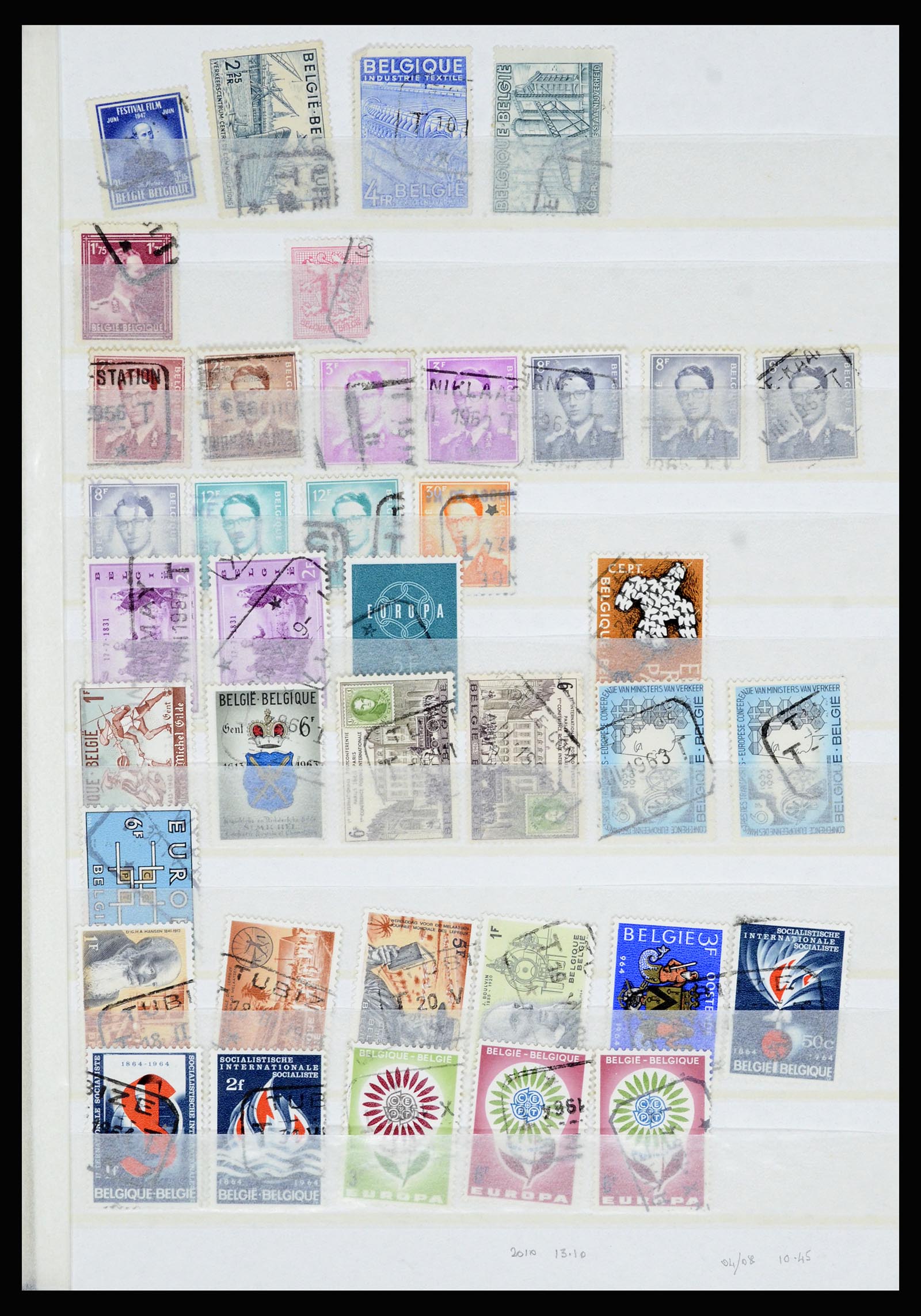 36955 063 - Postzegelverzameling 36955 België spoorwegstempels 1879-1950.