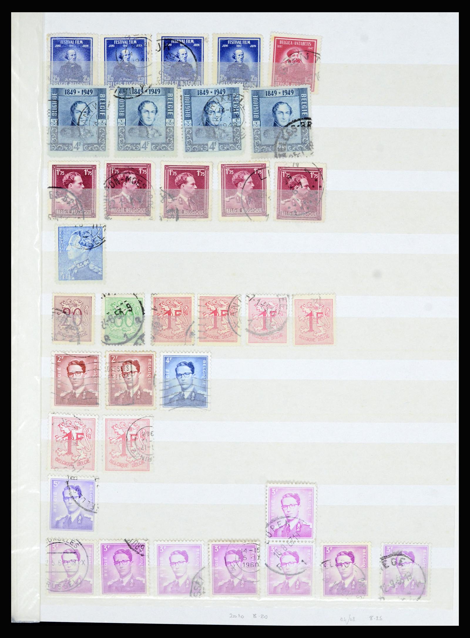 36955 301 - Postzegelverzameling 36955 België spoorwegstempels 1879-1950.