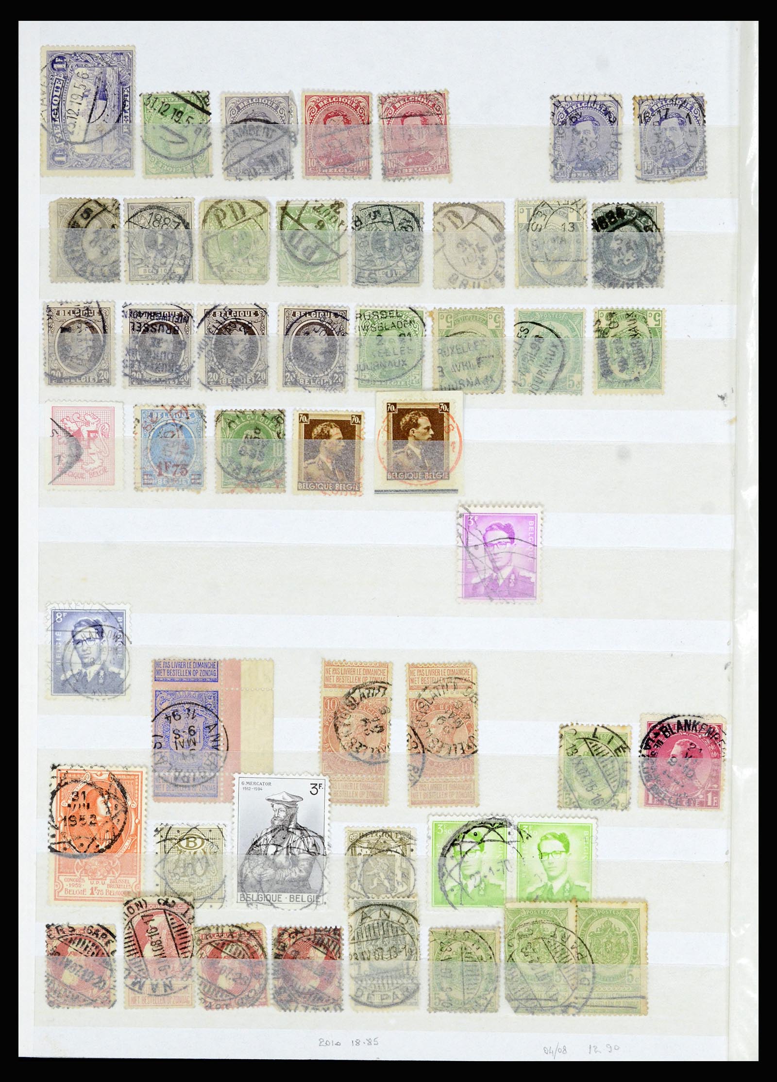36955 306 - Postzegelverzameling 36955 België spoorwegstempels 1879-1950.