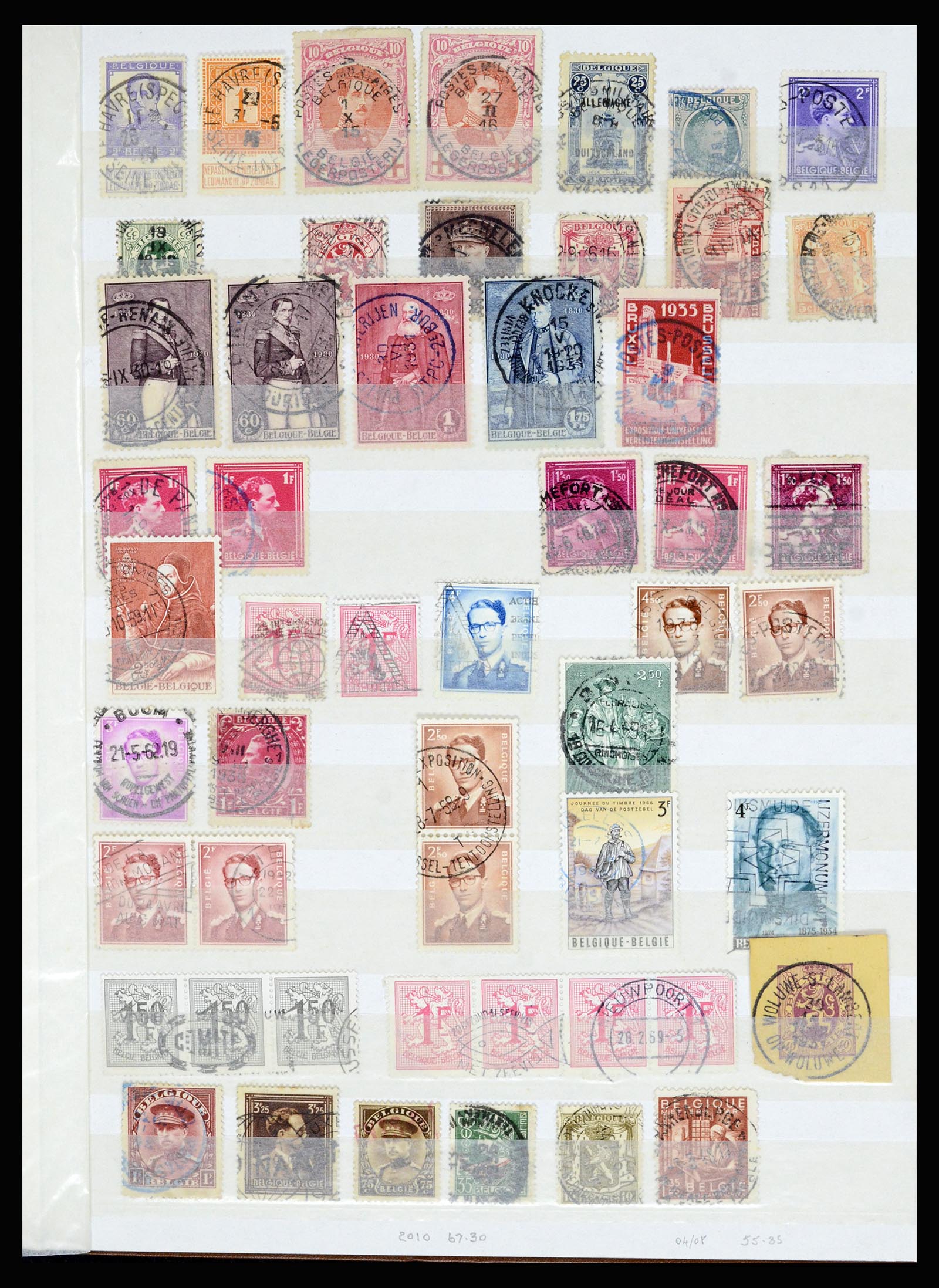 36955 307 - Postzegelverzameling 36955 België spoorwegstempels 1879-1950.