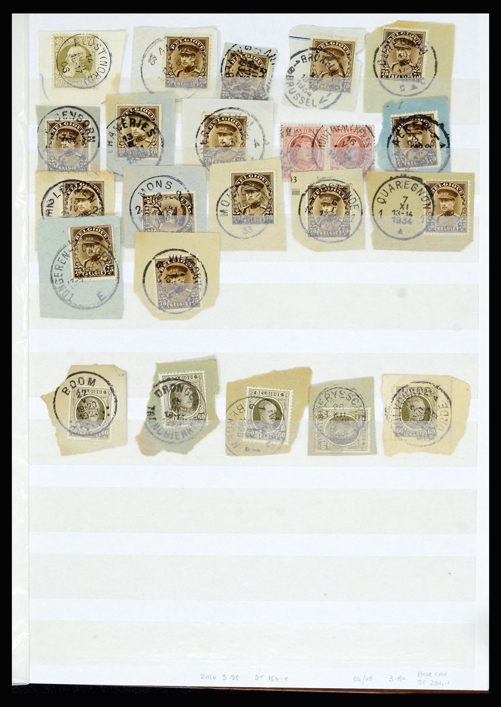 36955 309 - Postzegelverzameling 36955 België spoorwegstempels 1879-1950.