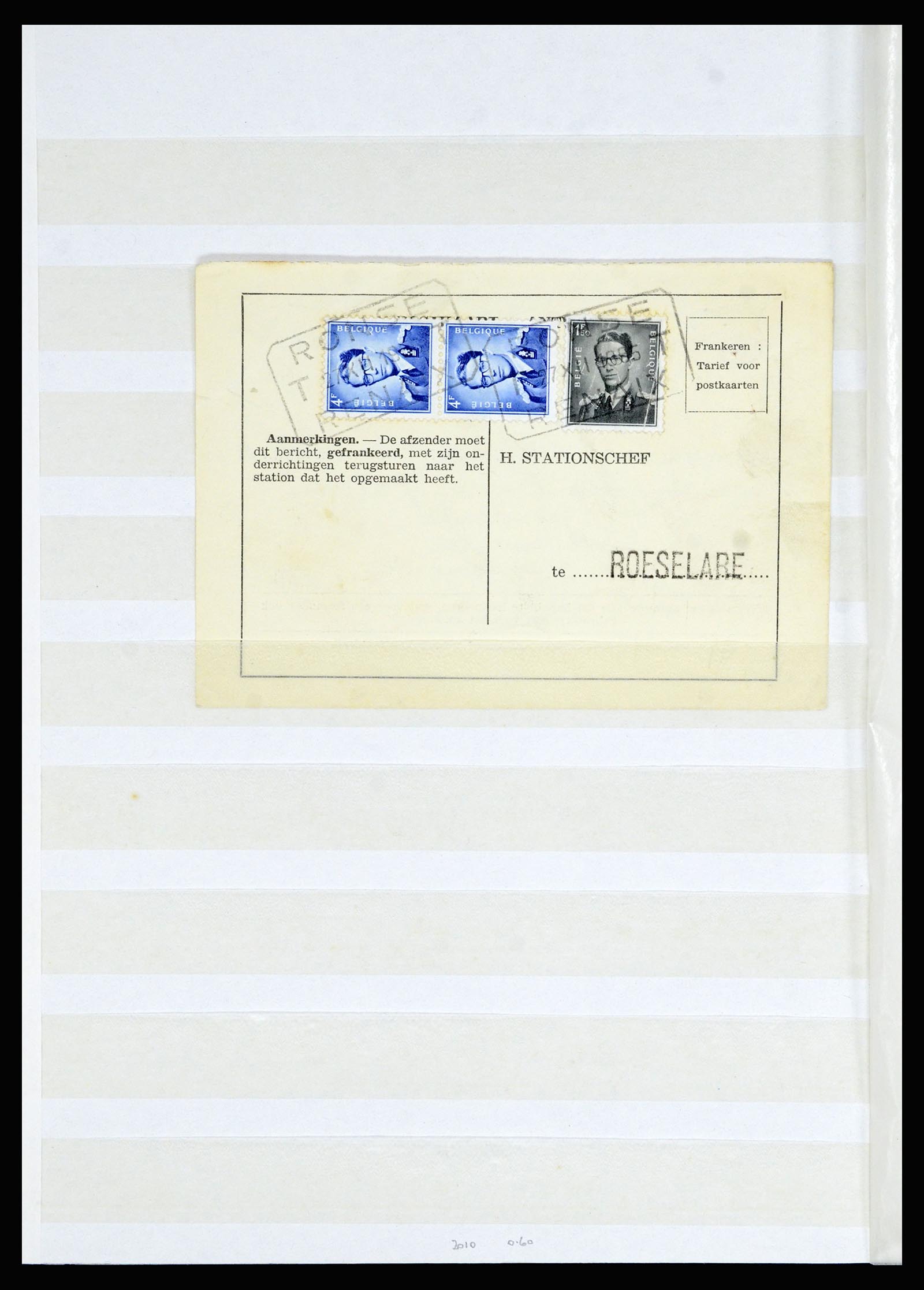 36955 310 - Postzegelverzameling 36955 België spoorwegstempels 1879-1950.