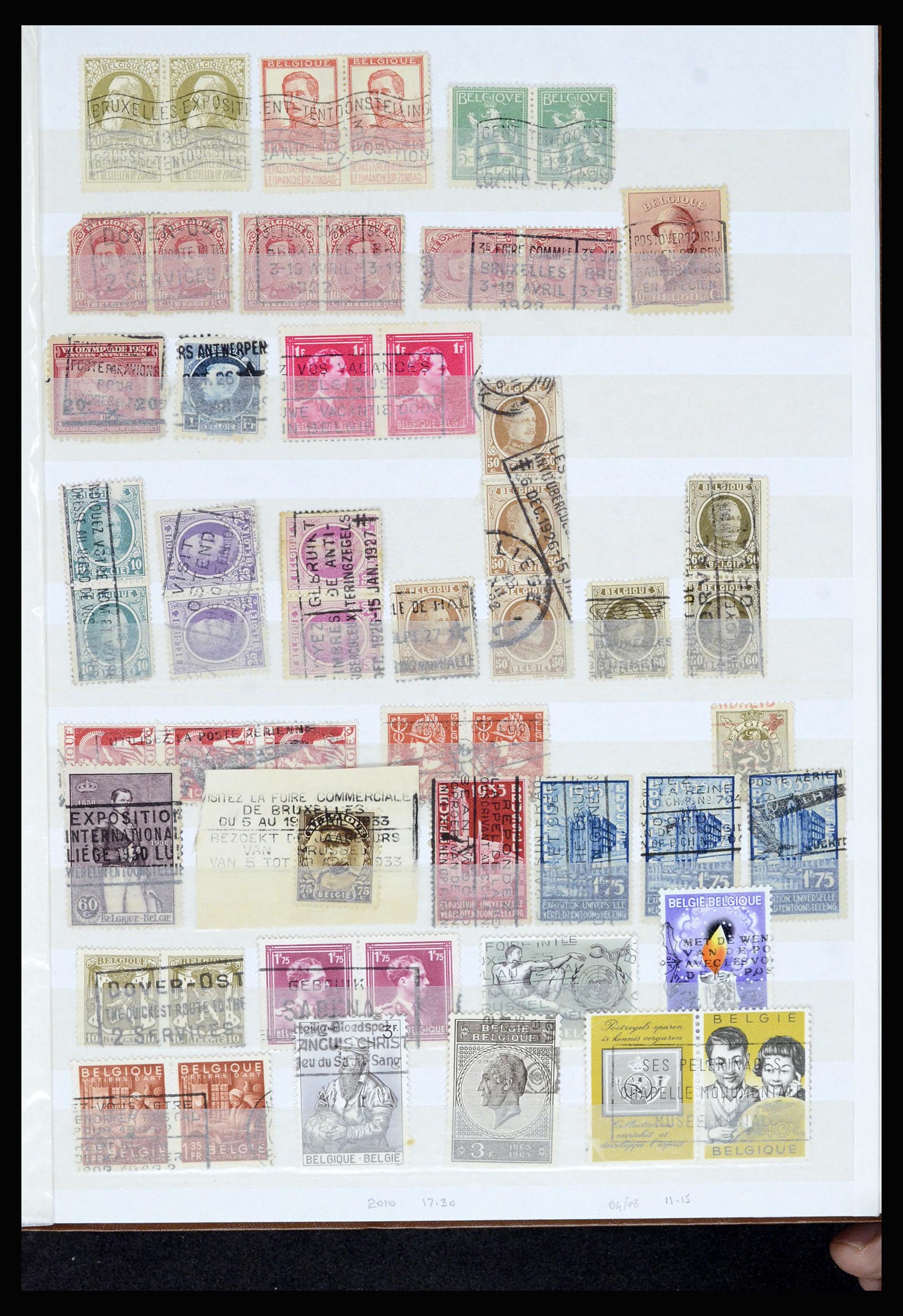 36955 313 - Postzegelverzameling 36955 België spoorwegstempels 1879-1950.