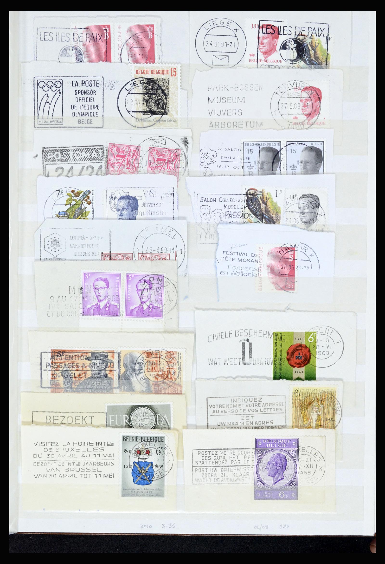 36955 315 - Postzegelverzameling 36955 België spoorwegstempels 1879-1950.