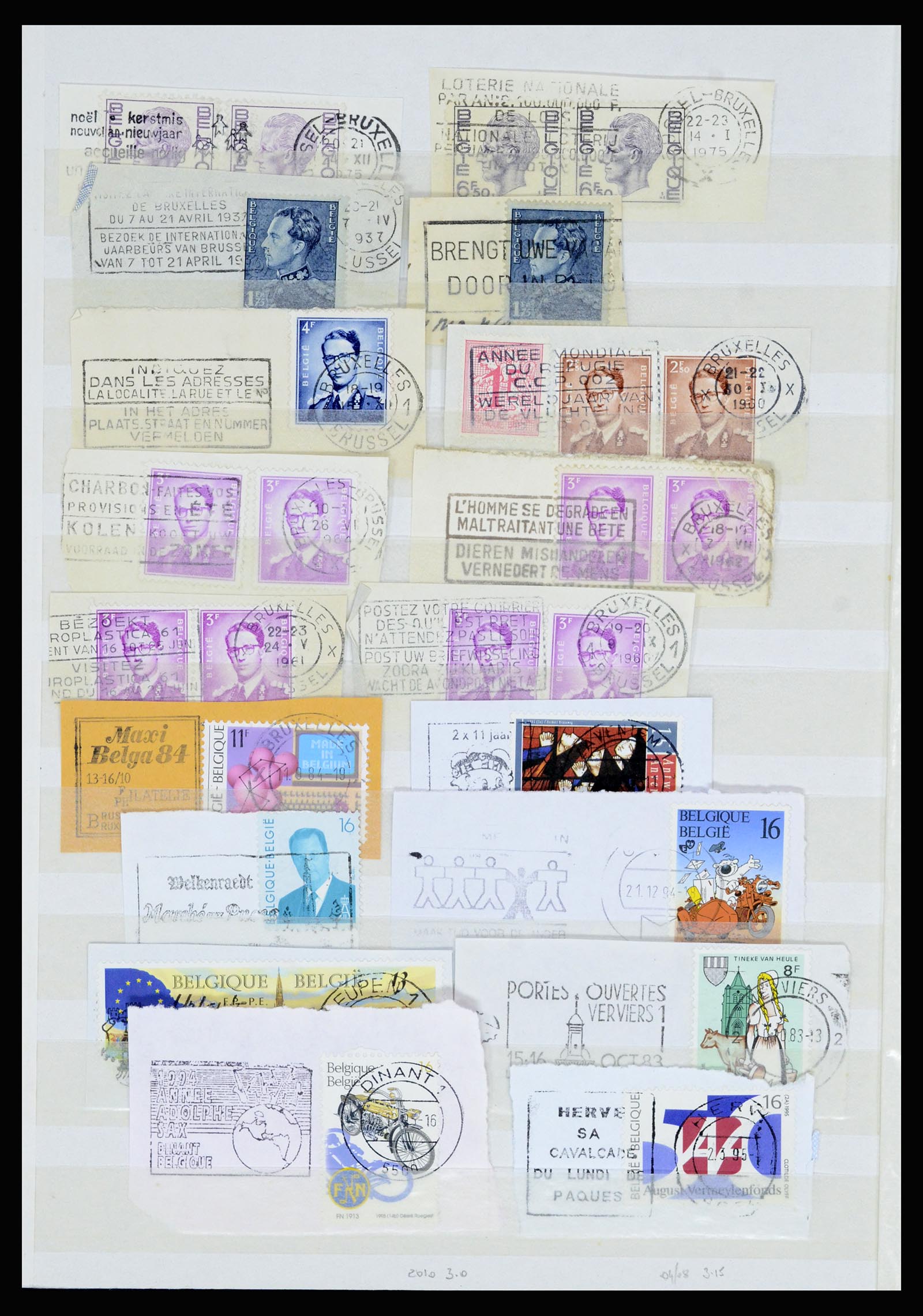 36955 316 - Postzegelverzameling 36955 België spoorwegstempels 1879-1950.