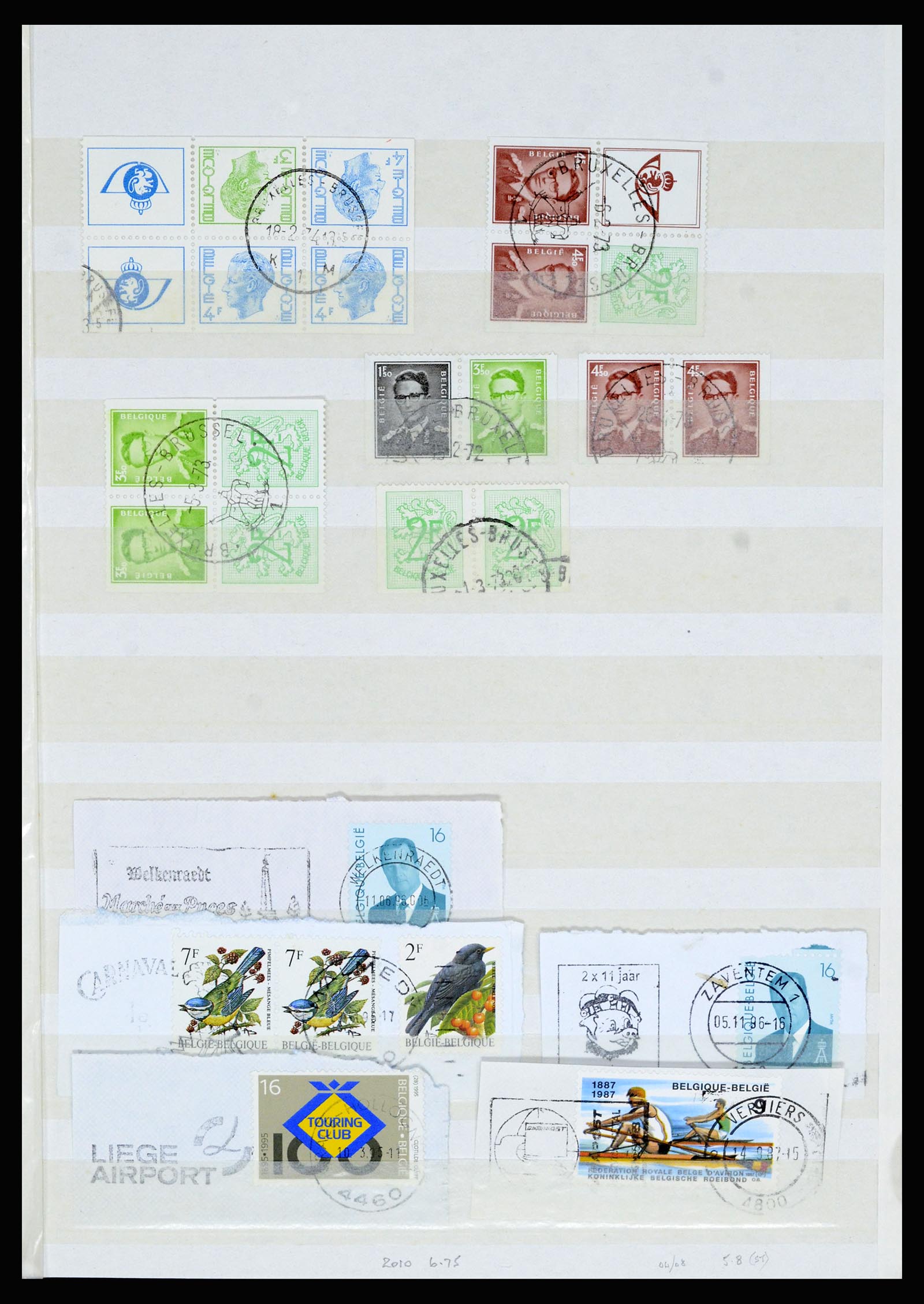 36955 317 - Postzegelverzameling 36955 België spoorwegstempels 1879-1950.