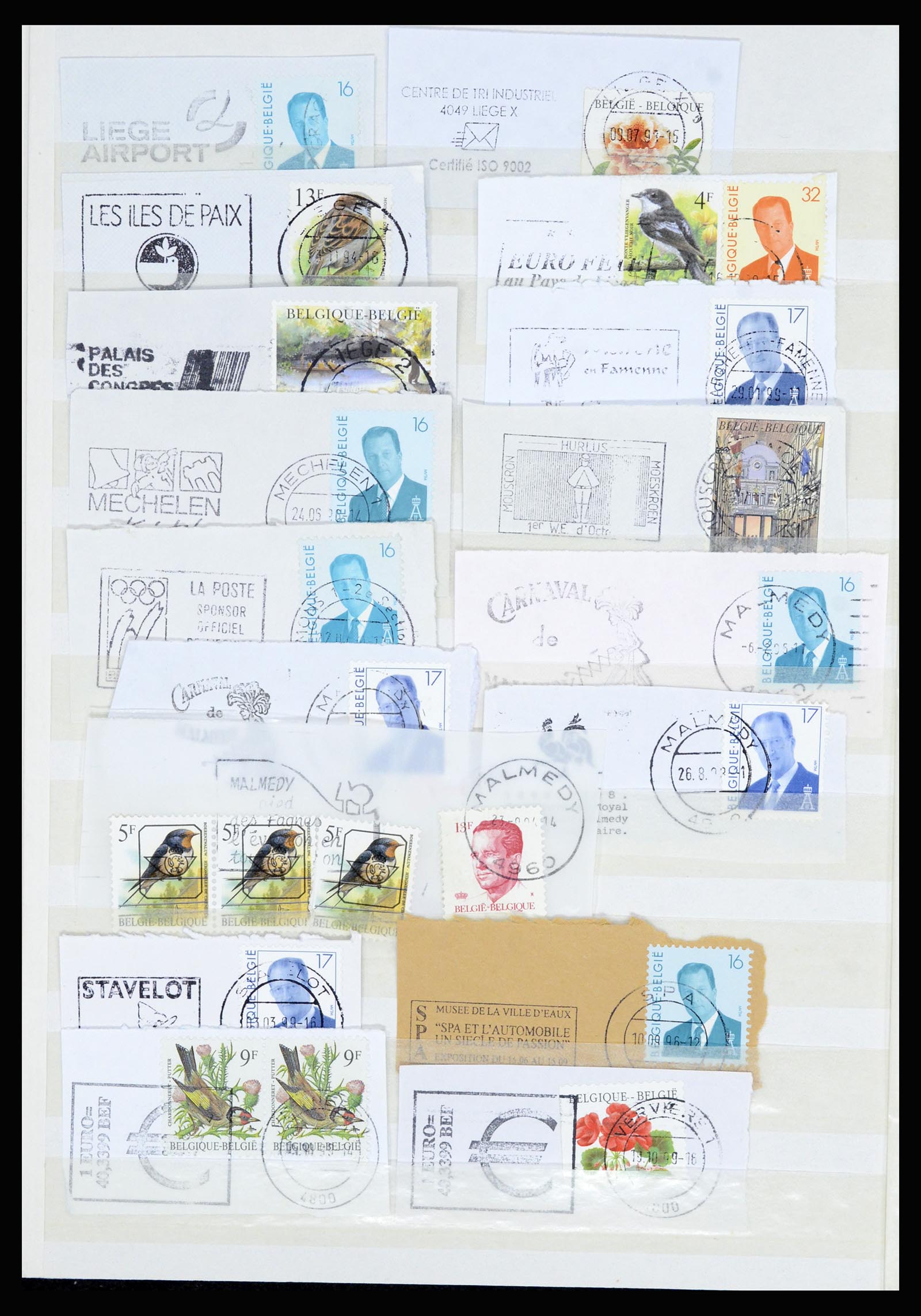 36955 318 - Postzegelverzameling 36955 België spoorwegstempels 1879-1950.