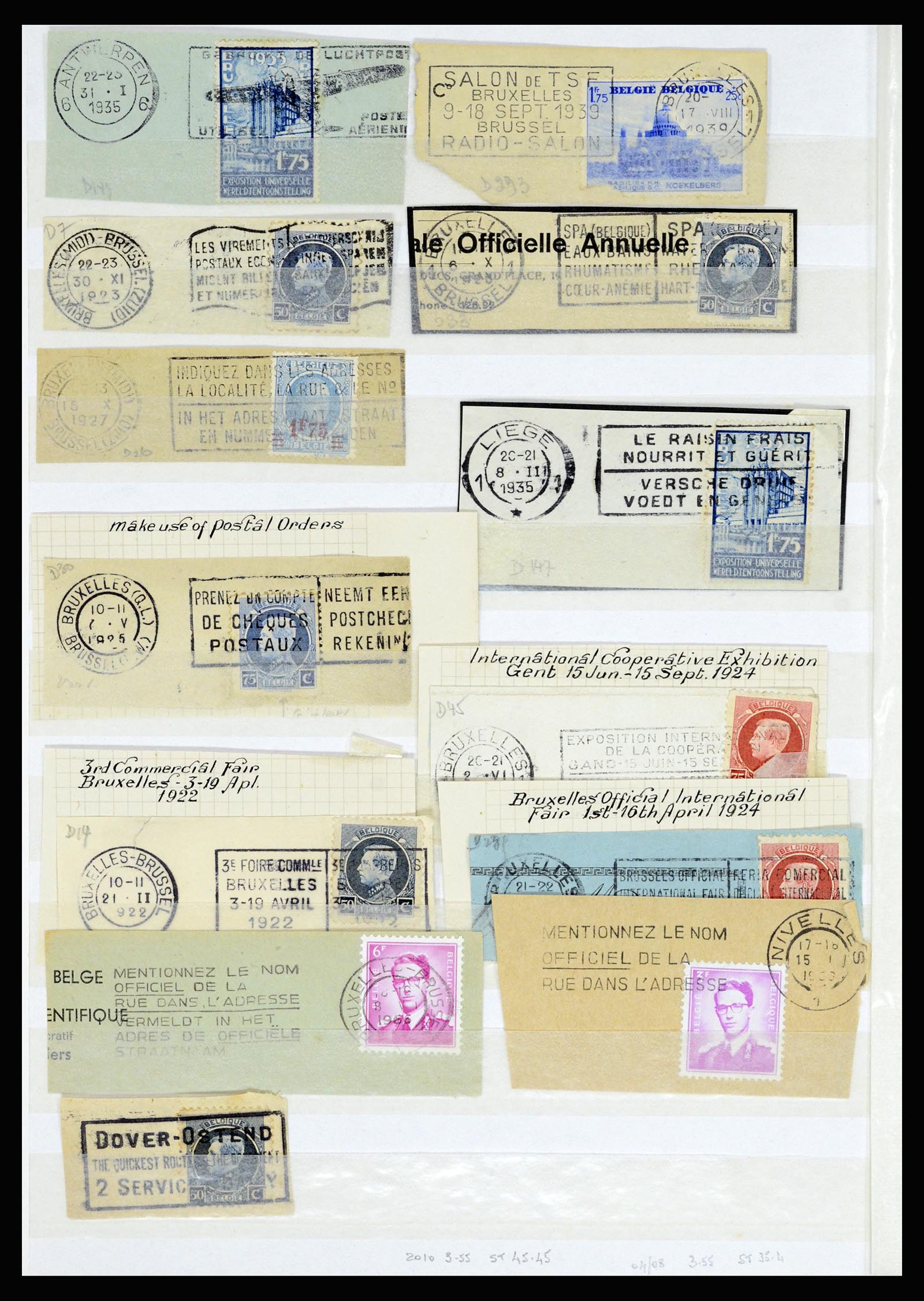 36955 320 - Postzegelverzameling 36955 België spoorwegstempels 1879-1950.