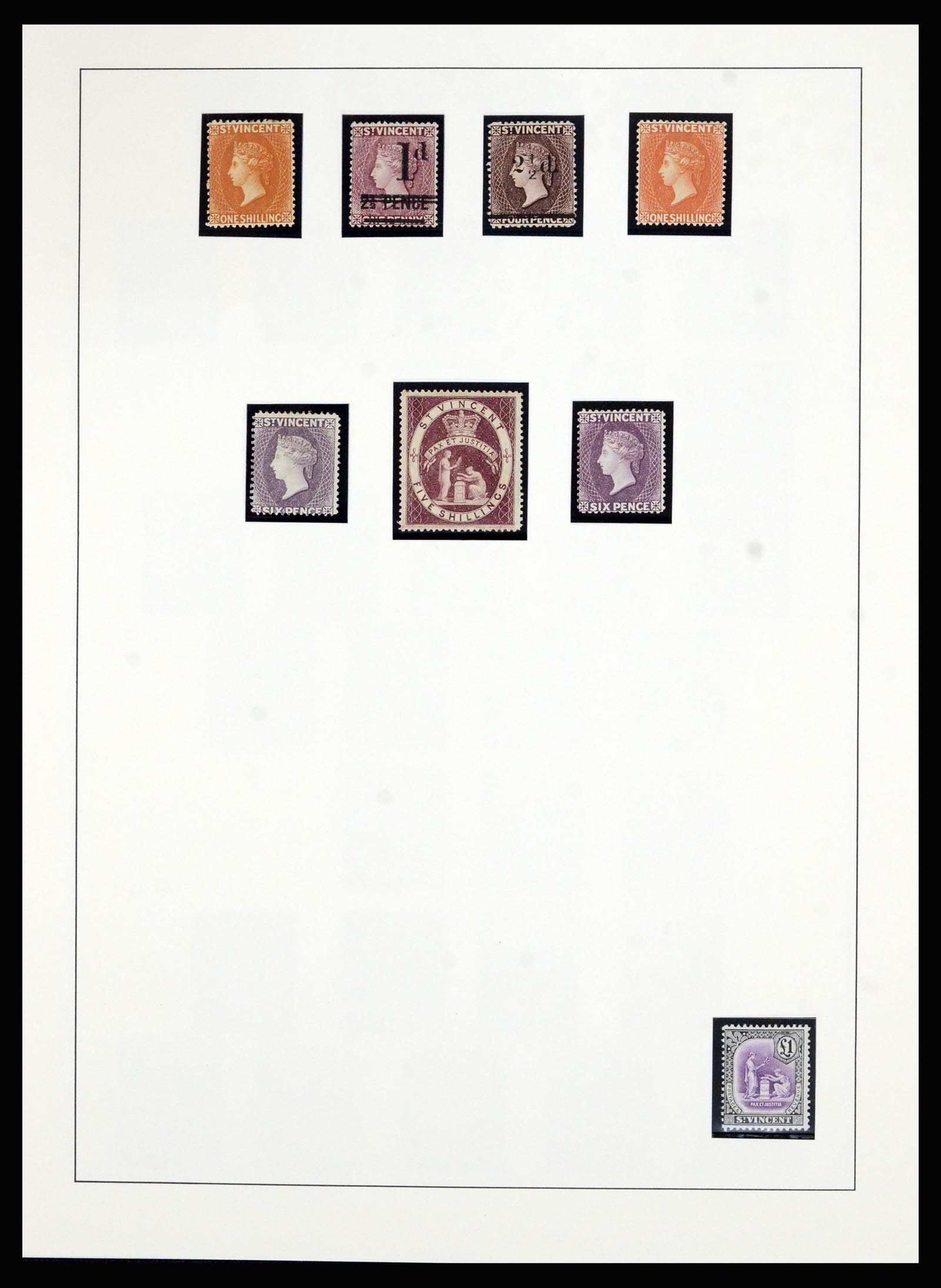 36962 003 - Postzegelverzameling 36962 St. Vincent 1866-1970.