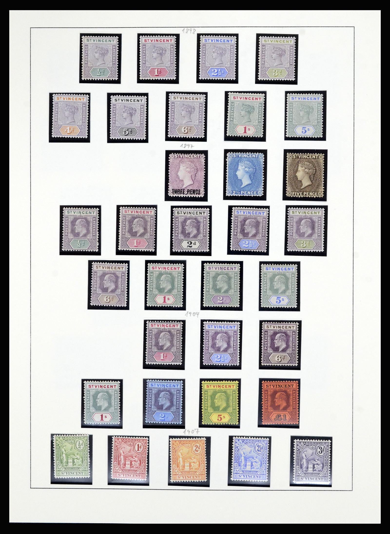 36962 004 - Postzegelverzameling 36962 St. Vincent 1866-1970.