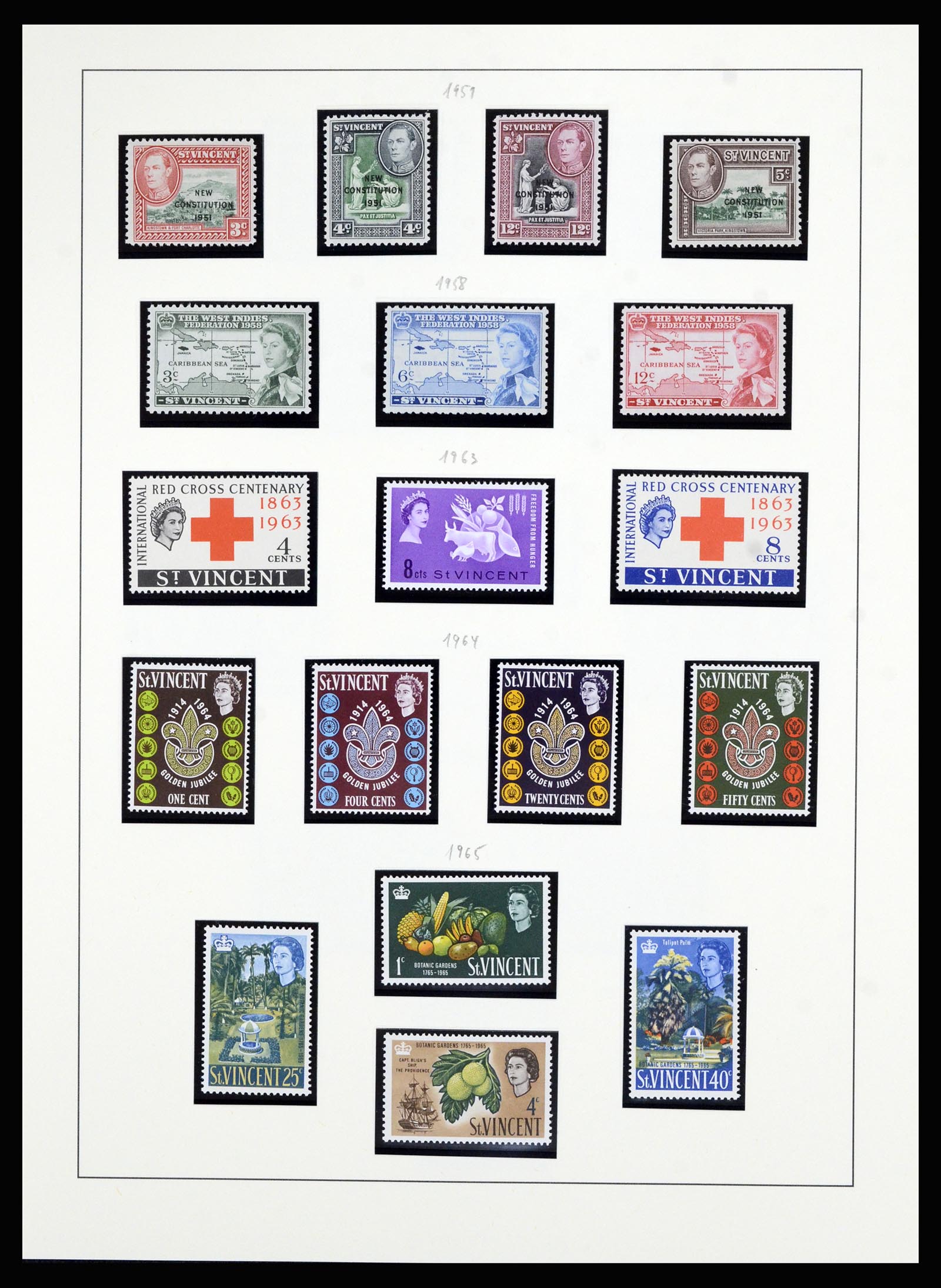 36962 007 - Postzegelverzameling 36962 St. Vincent 1866-1970.
