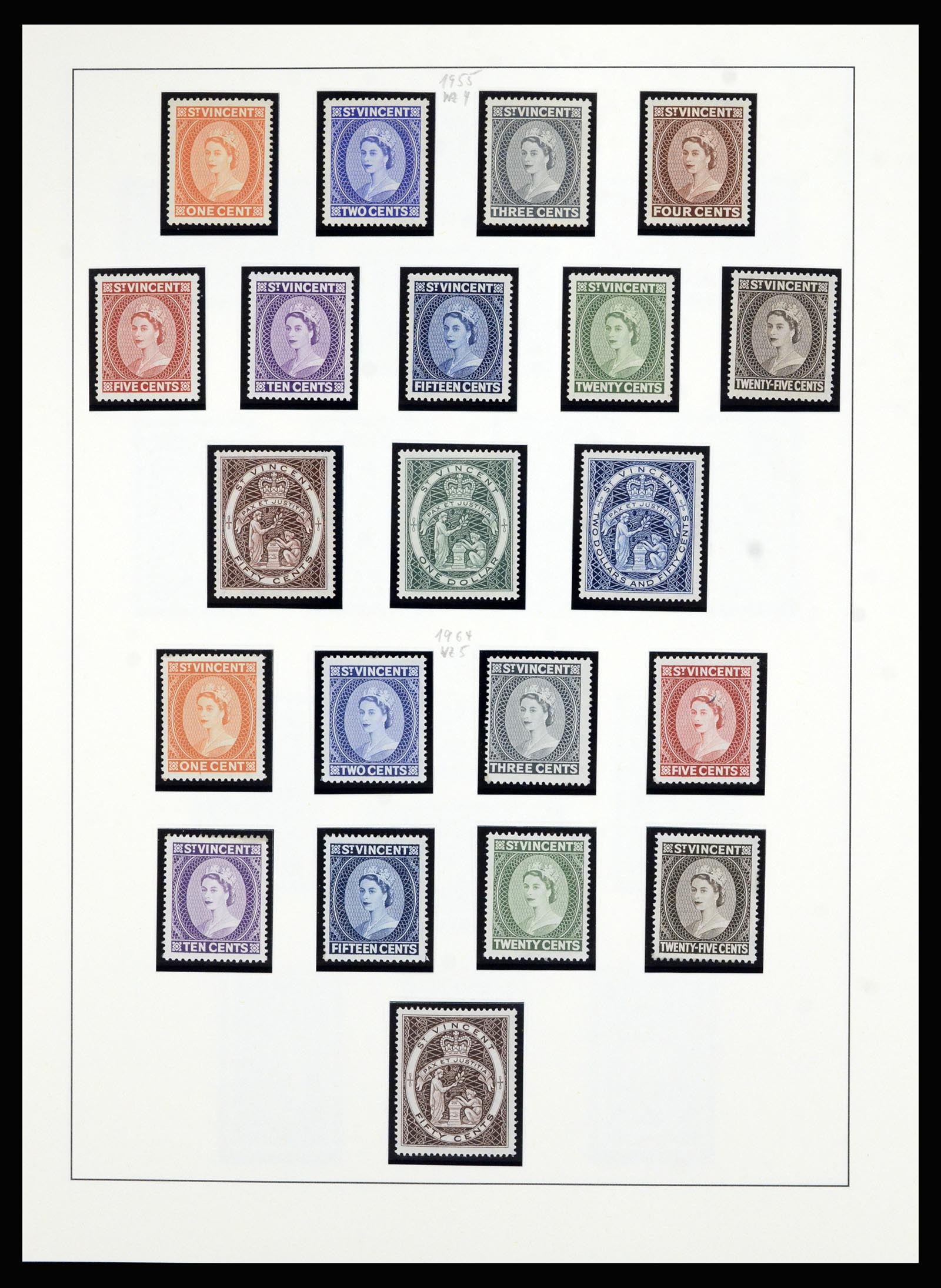 36962 009 - Postzegelverzameling 36962 St. Vincent 1866-1970.