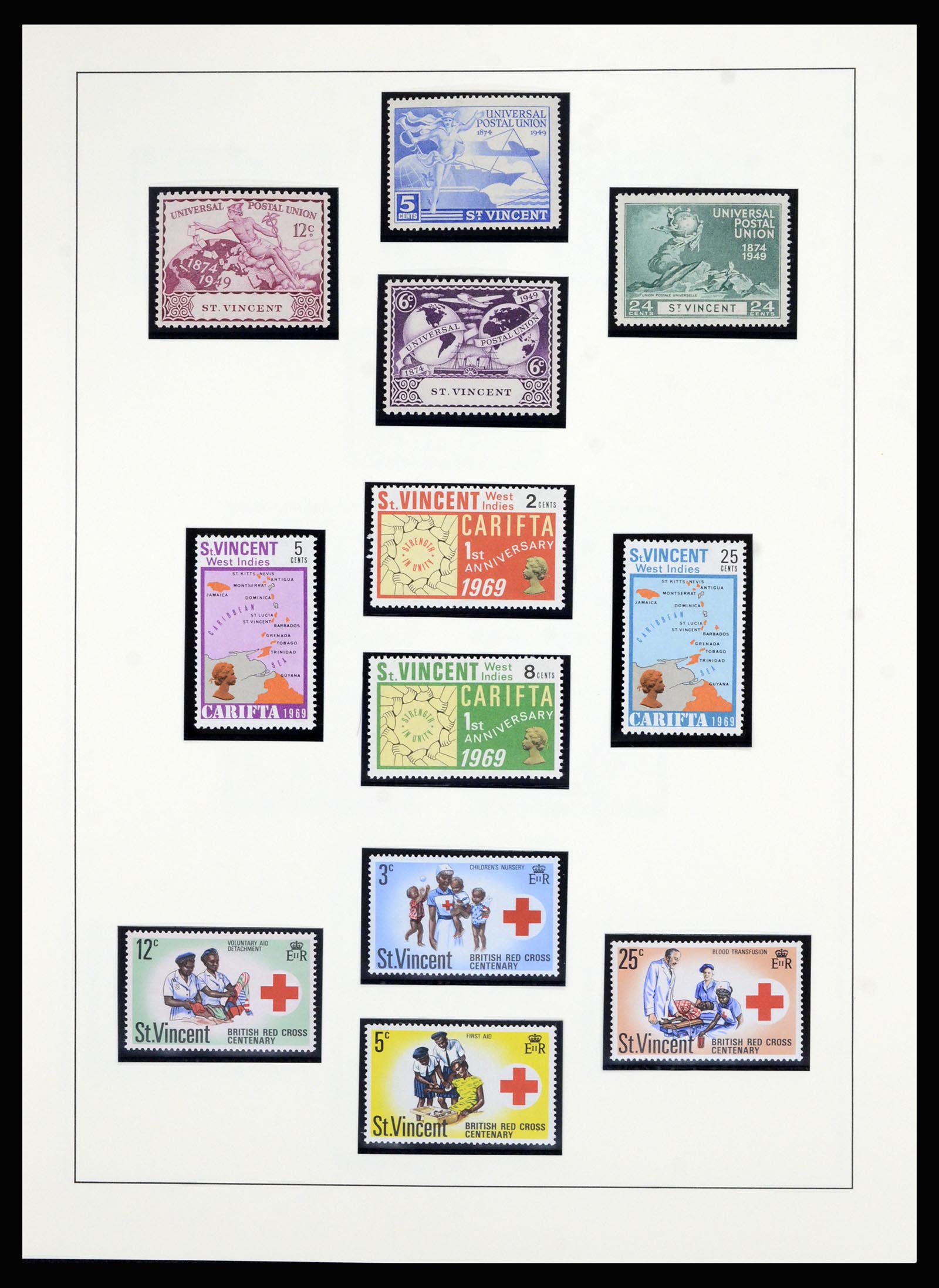 36962 011 - Postzegelverzameling 36962 St. Vincent 1866-1970.