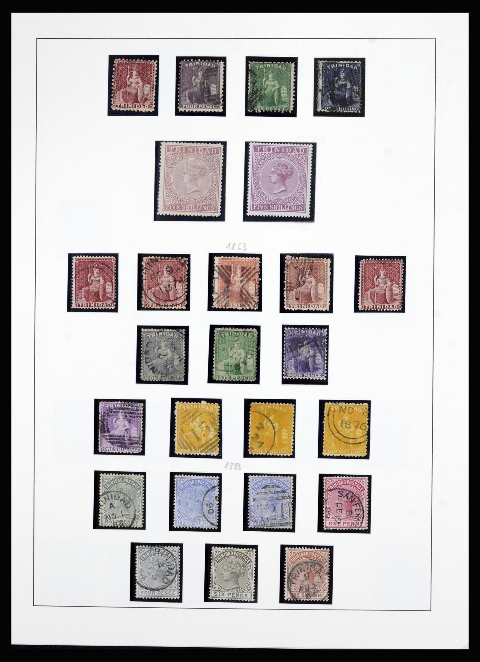 36963 002 - Postzegelverzameling 36963 Trinidad en Tobago 1851-1970.