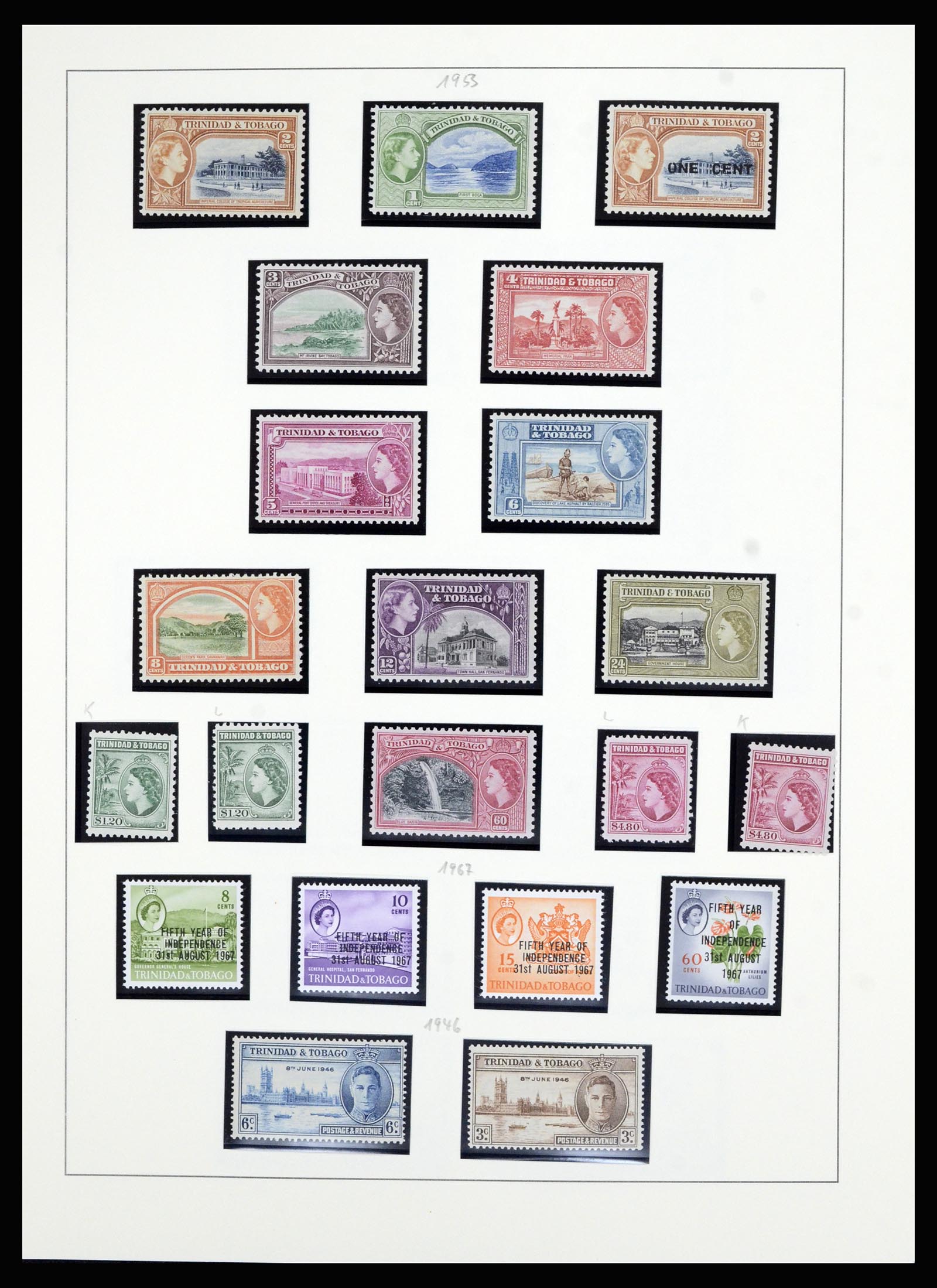 36963 009 - Postzegelverzameling 36963 Trinidad en Tobago 1851-1970.