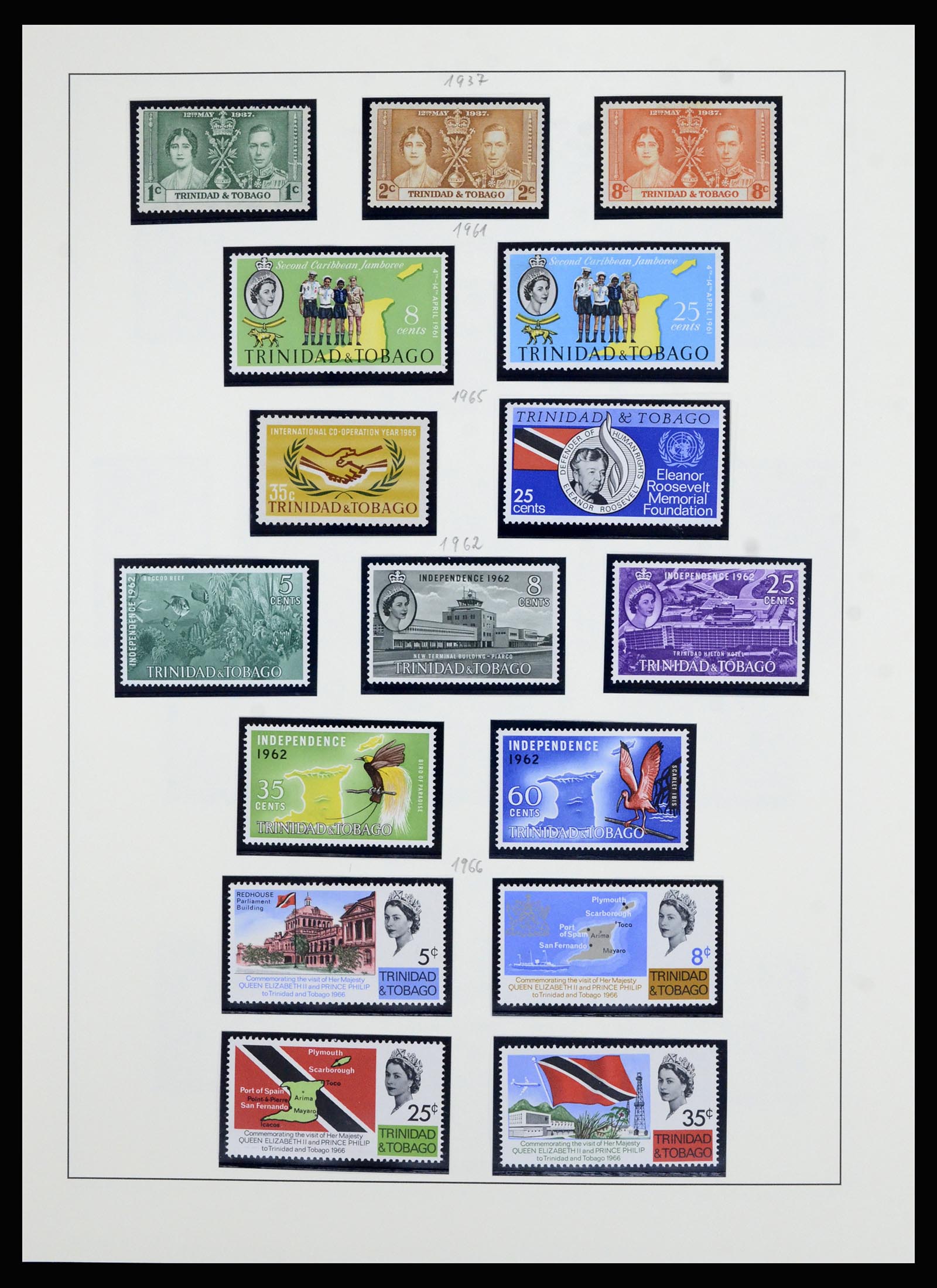 36963 010 - Postzegelverzameling 36963 Trinidad en Tobago 1851-1970.