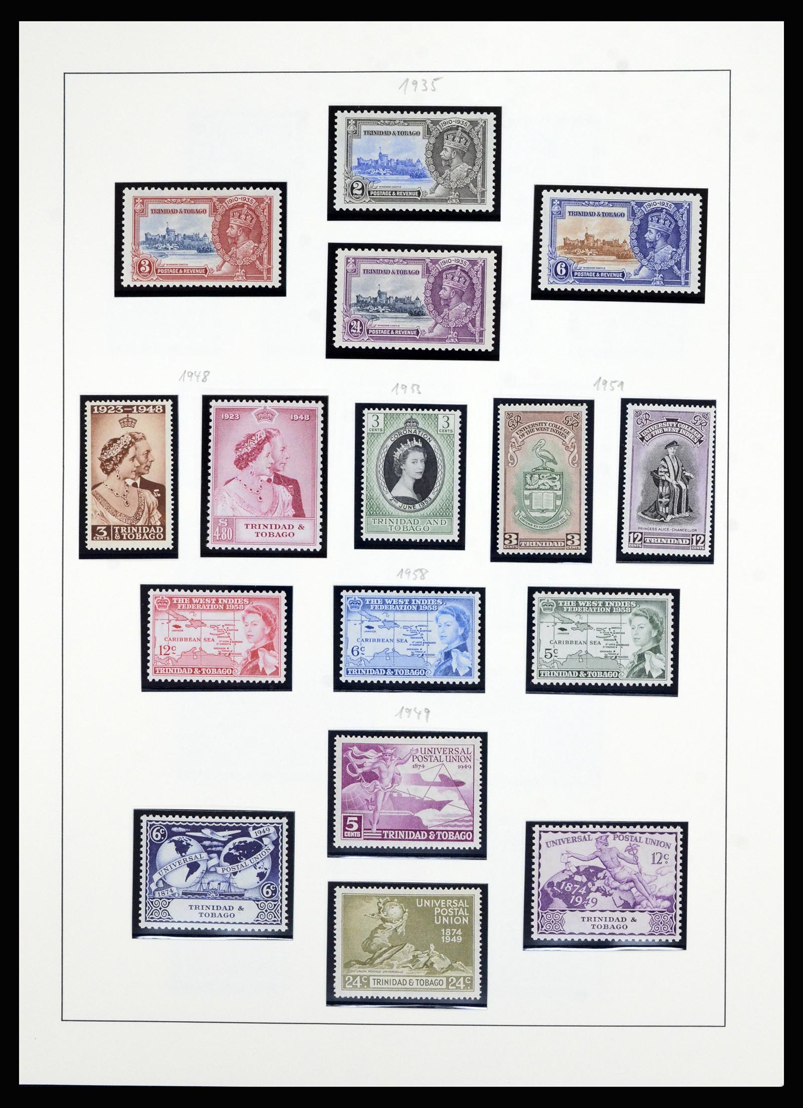 36963 011 - Postzegelverzameling 36963 Trinidad en Tobago 1851-1970.