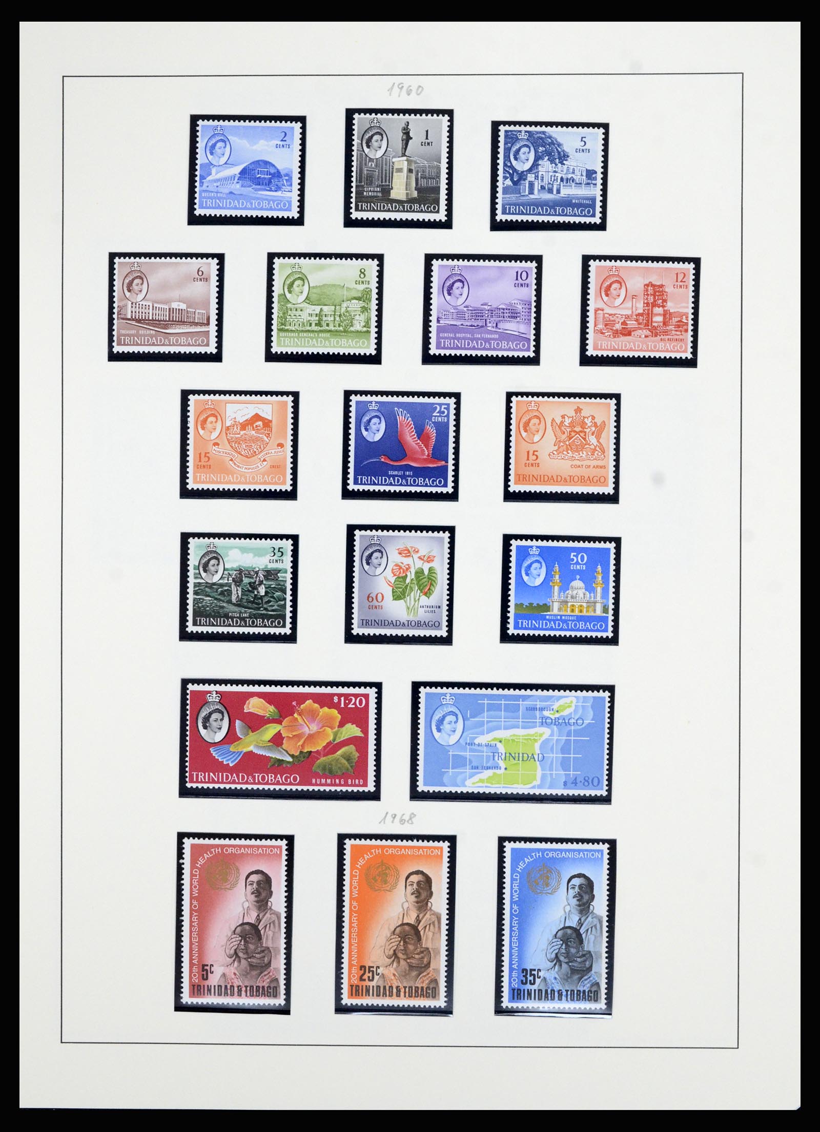 36963 012 - Postzegelverzameling 36963 Trinidad en Tobago 1851-1970.