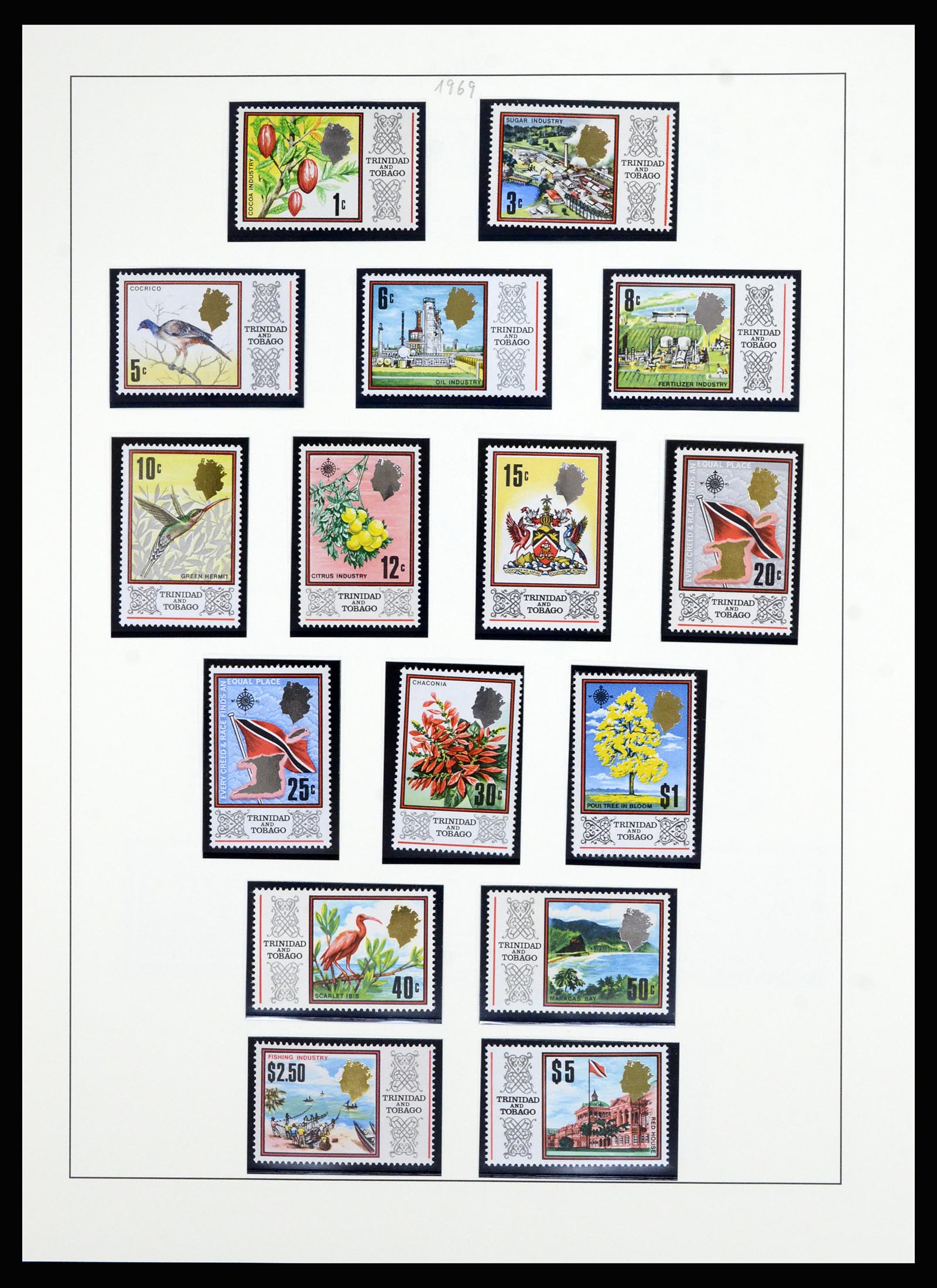 36963 013 - Postzegelverzameling 36963 Trinidad en Tobago 1851-1970.