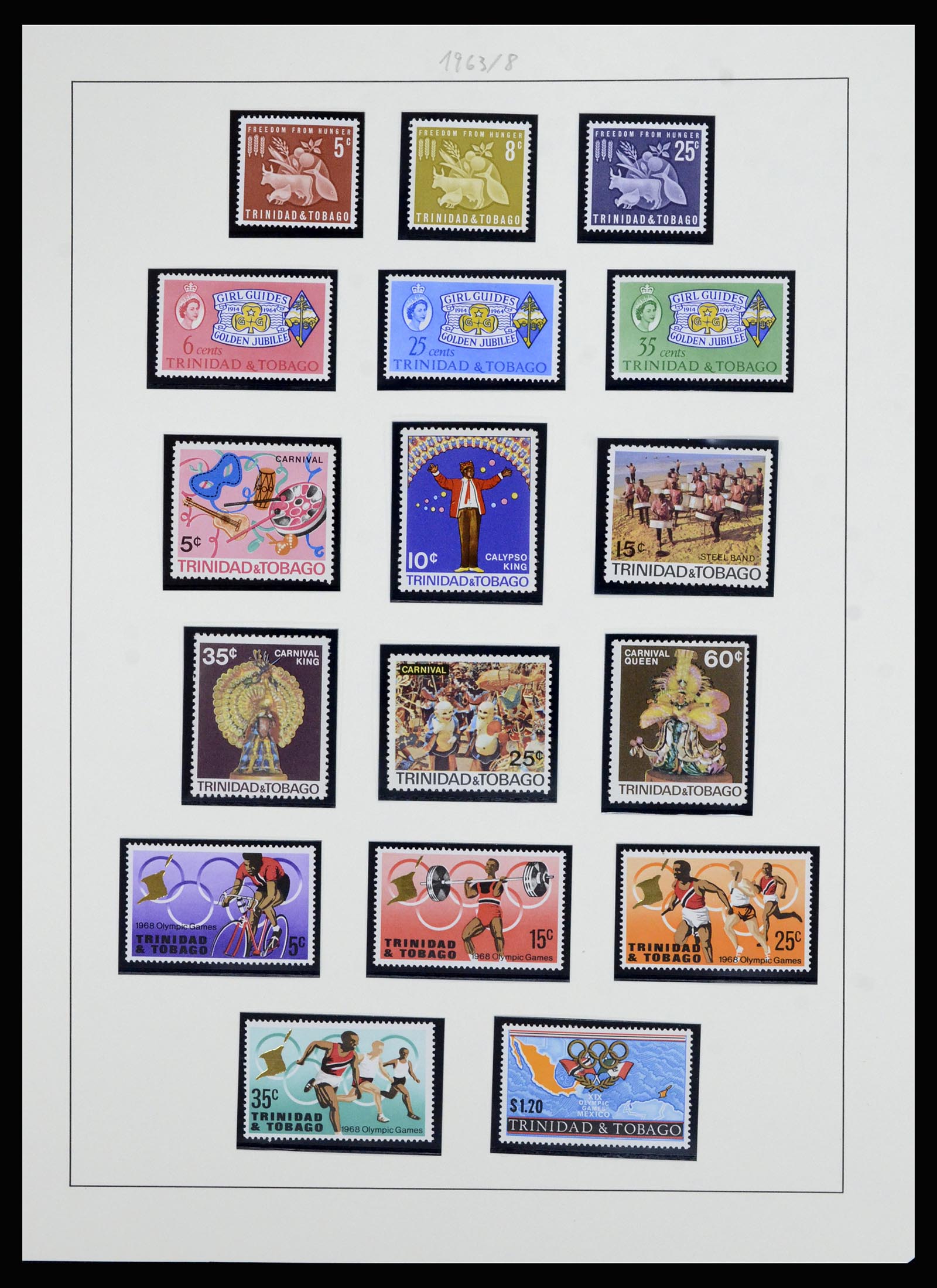 36963 014 - Postzegelverzameling 36963 Trinidad en Tobago 1851-1970.