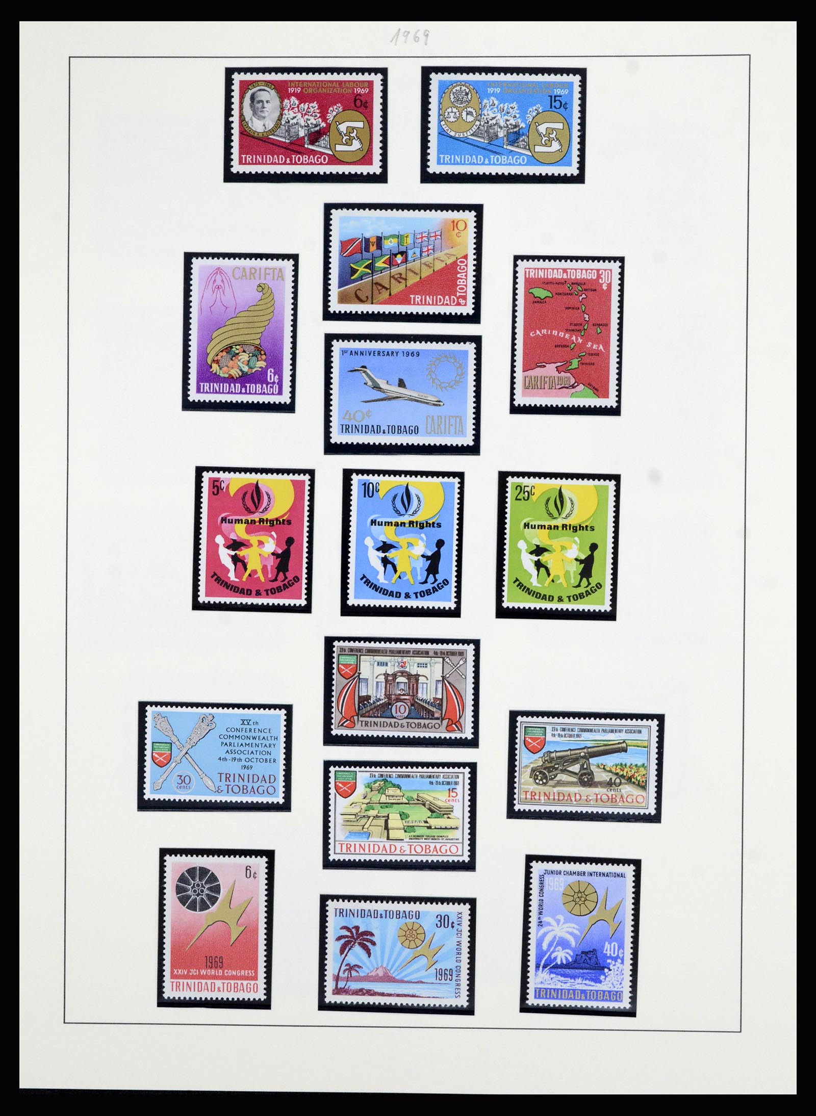 36963 015 - Postzegelverzameling 36963 Trinidad en Tobago 1851-1970.
