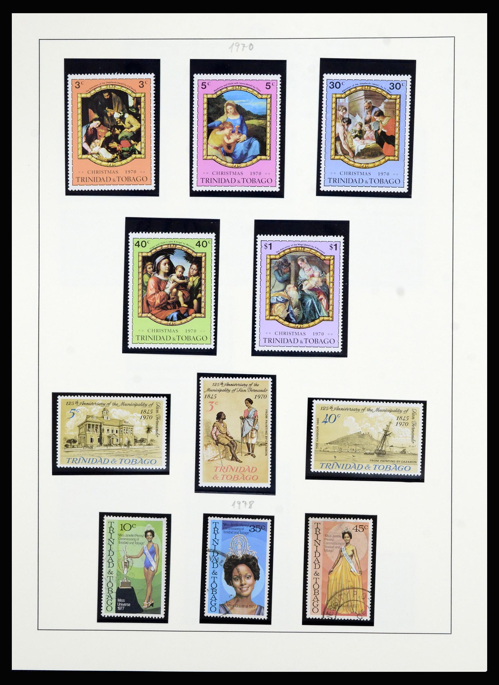 36963 017 - Postzegelverzameling 36963 Trinidad en Tobago 1851-1970.
