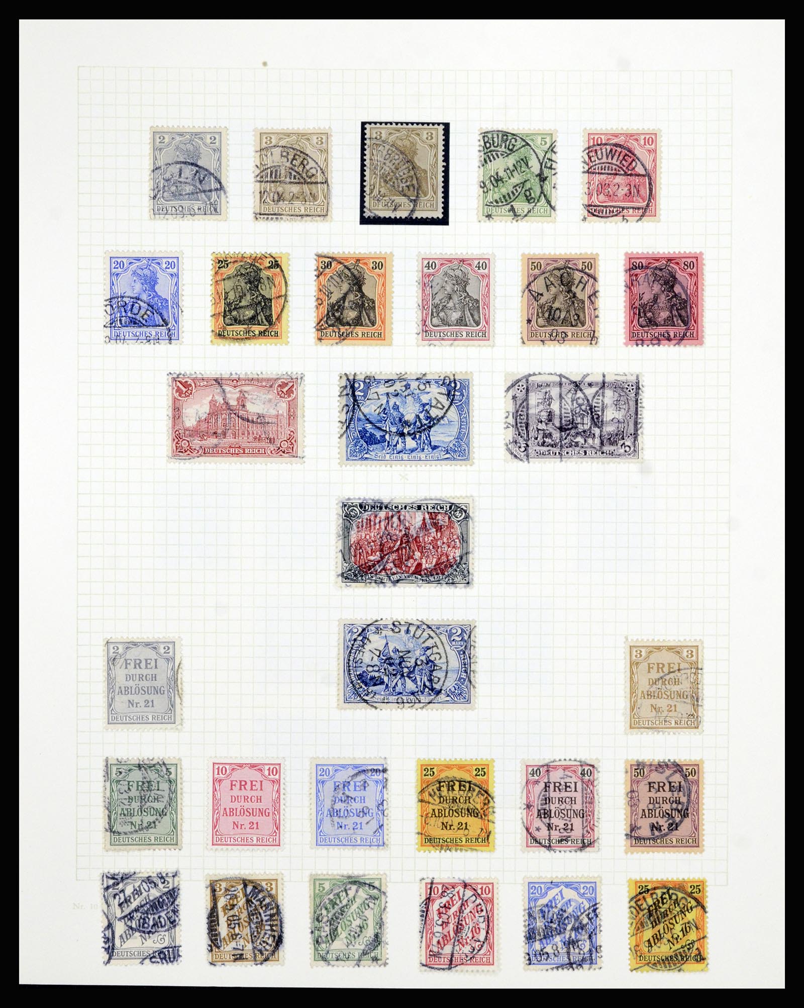 36964 005 - Stamp collection 36964 German Reich 1872-1919. 36964 005 - Stamp collection 36964 German Reich 1872-1919.