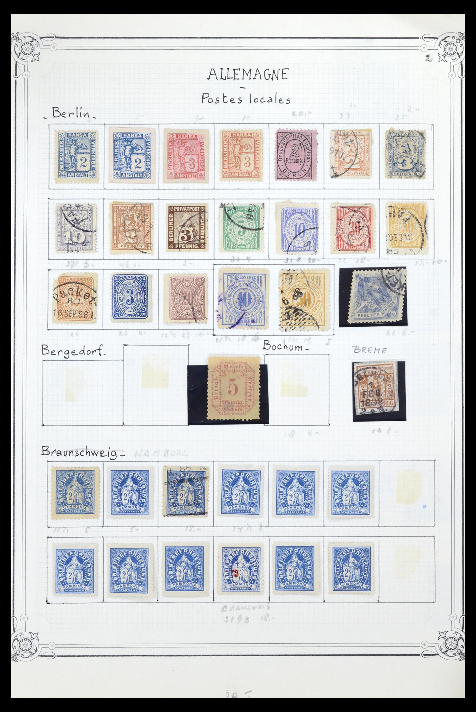 36972 002 - Stamp collection 36972 Germany local post 1880-1900.