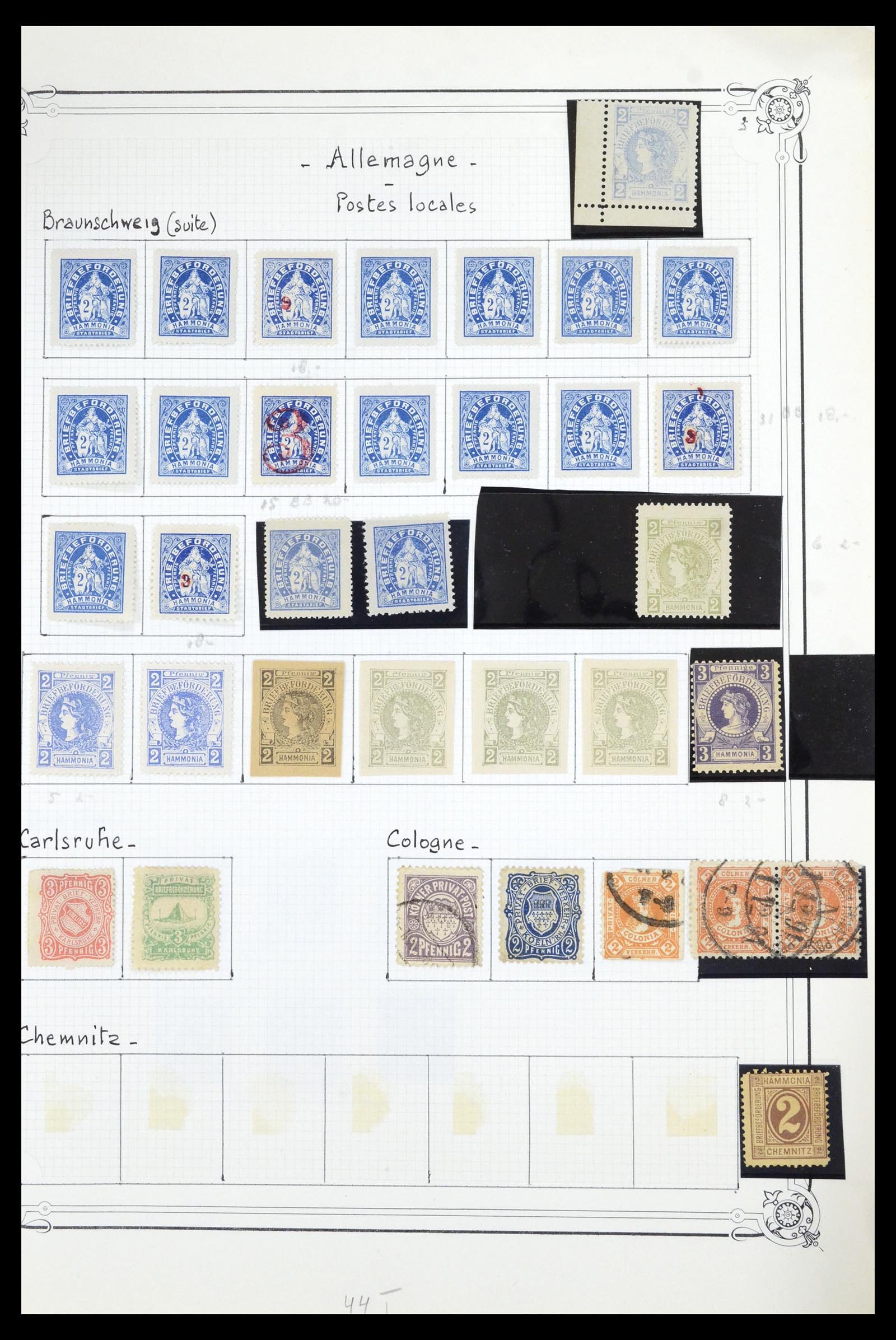 36972 003 - Stamp collection 36972 Germany local post 1880-1900.