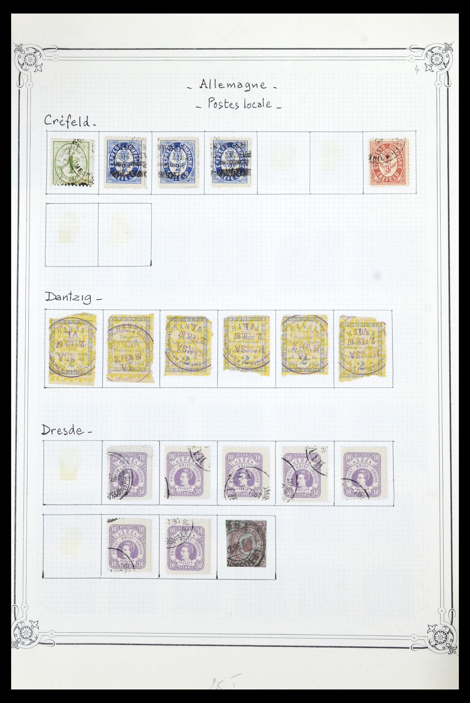 36972 004 - Stamp collection 36972 Germany local post 1880-1900.