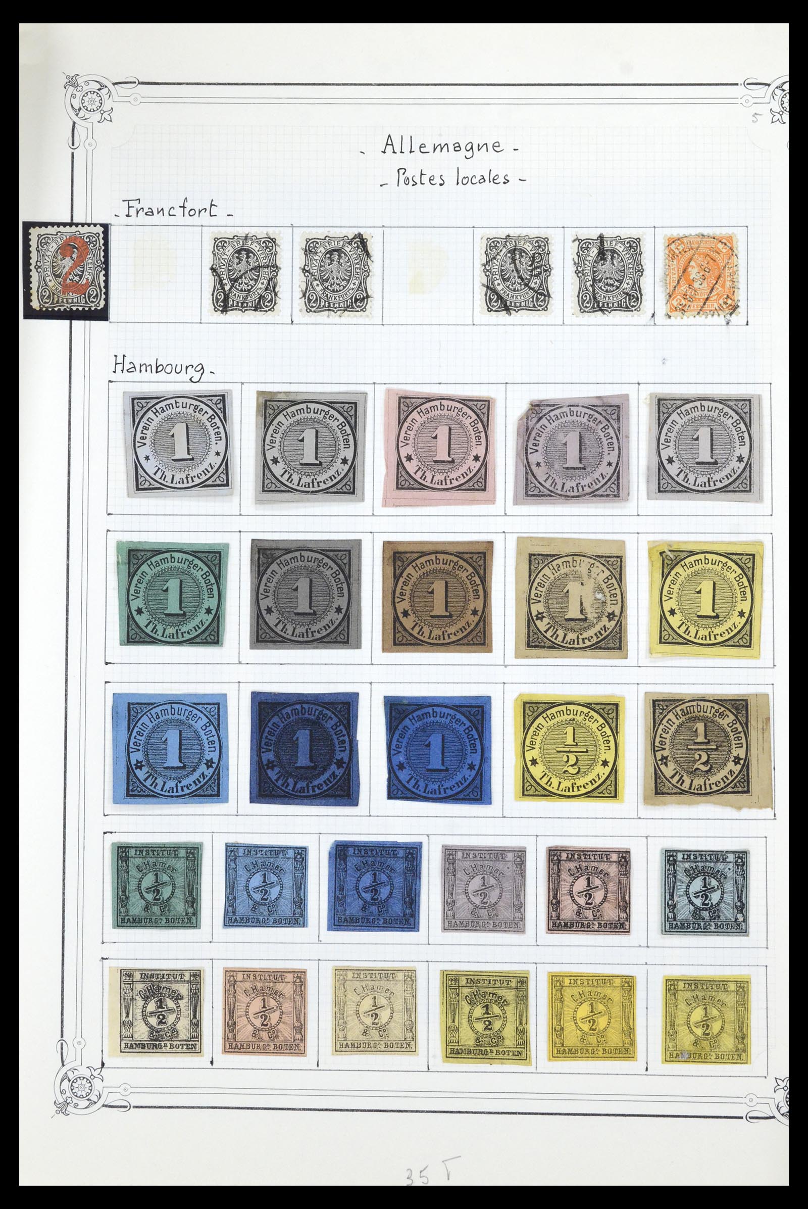 36972 005 - Stamp collection 36972 Germany local post 1880-1900.