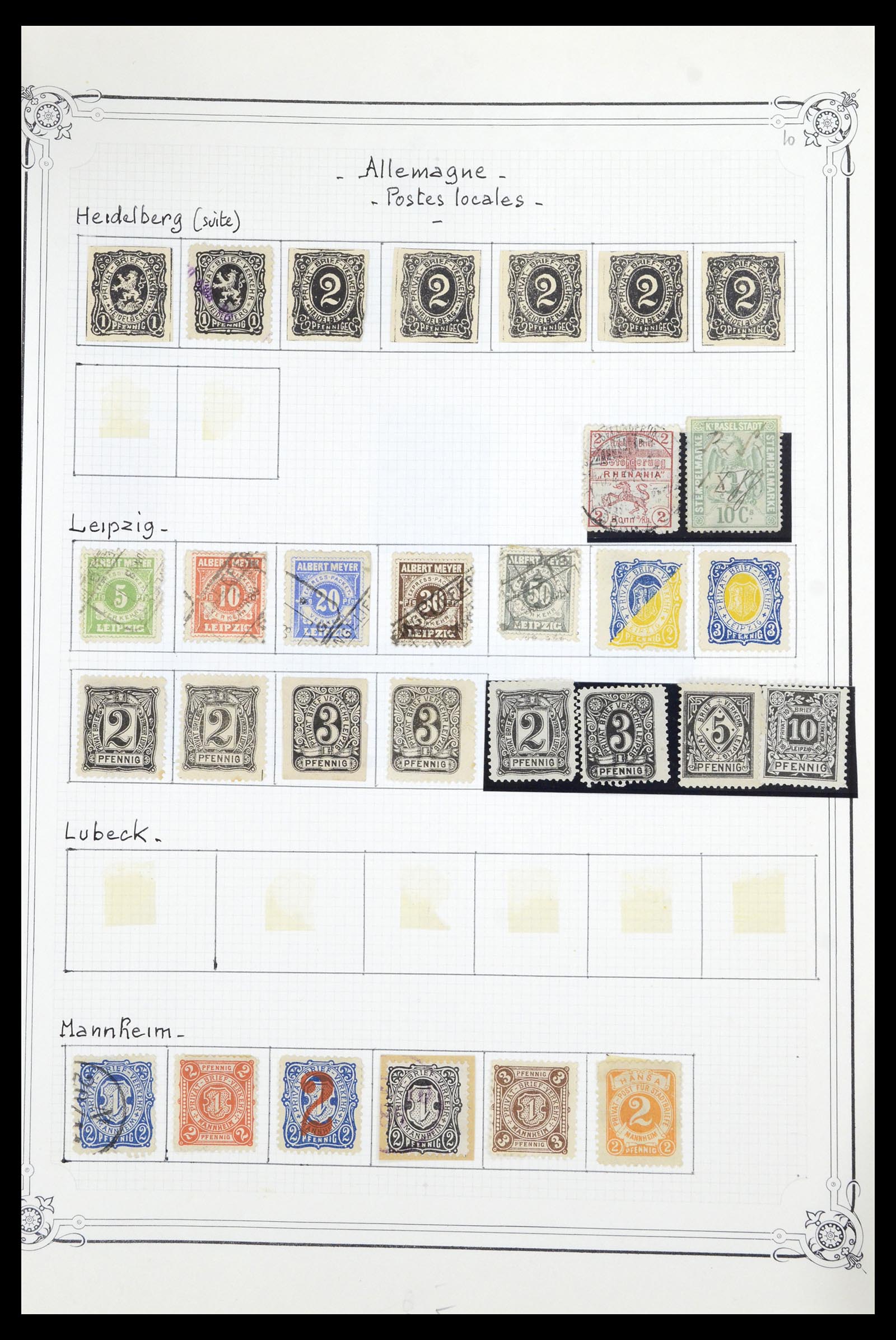 36972 010 - Stamp collection 36972 Germany local post 1880-1900.