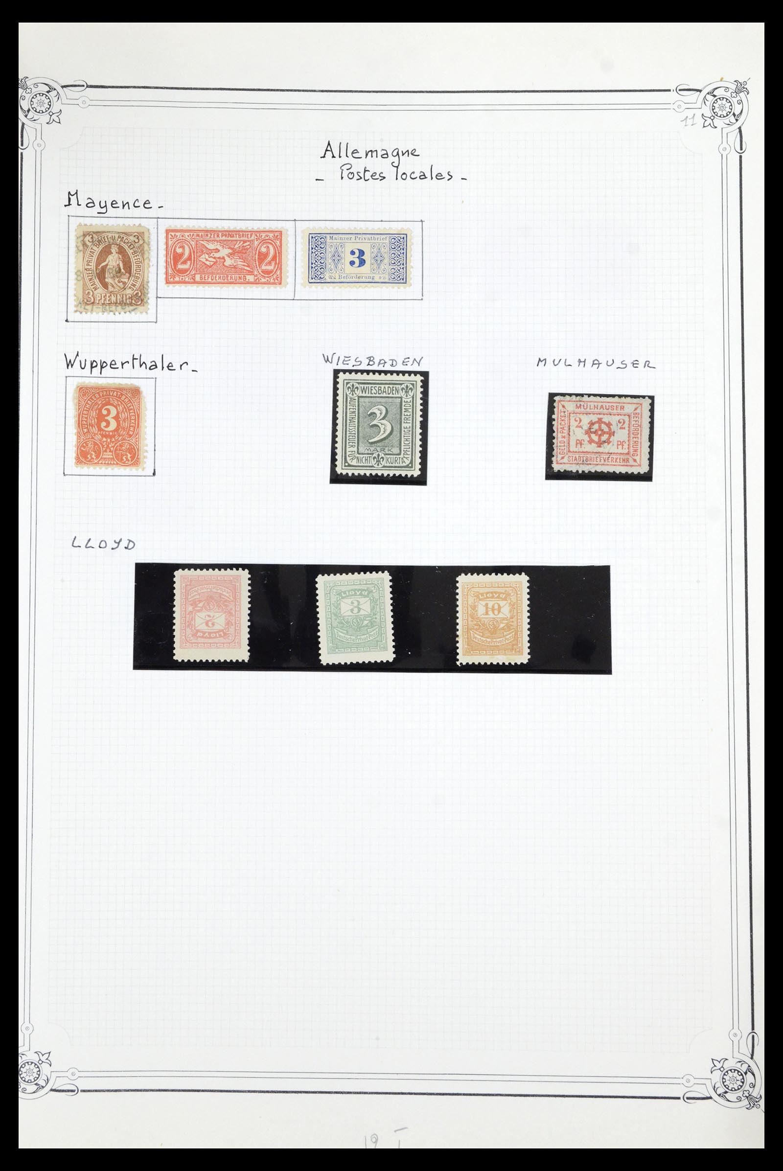 36972 011 - Stamp collection 36972 Germany local post 1880-1900.