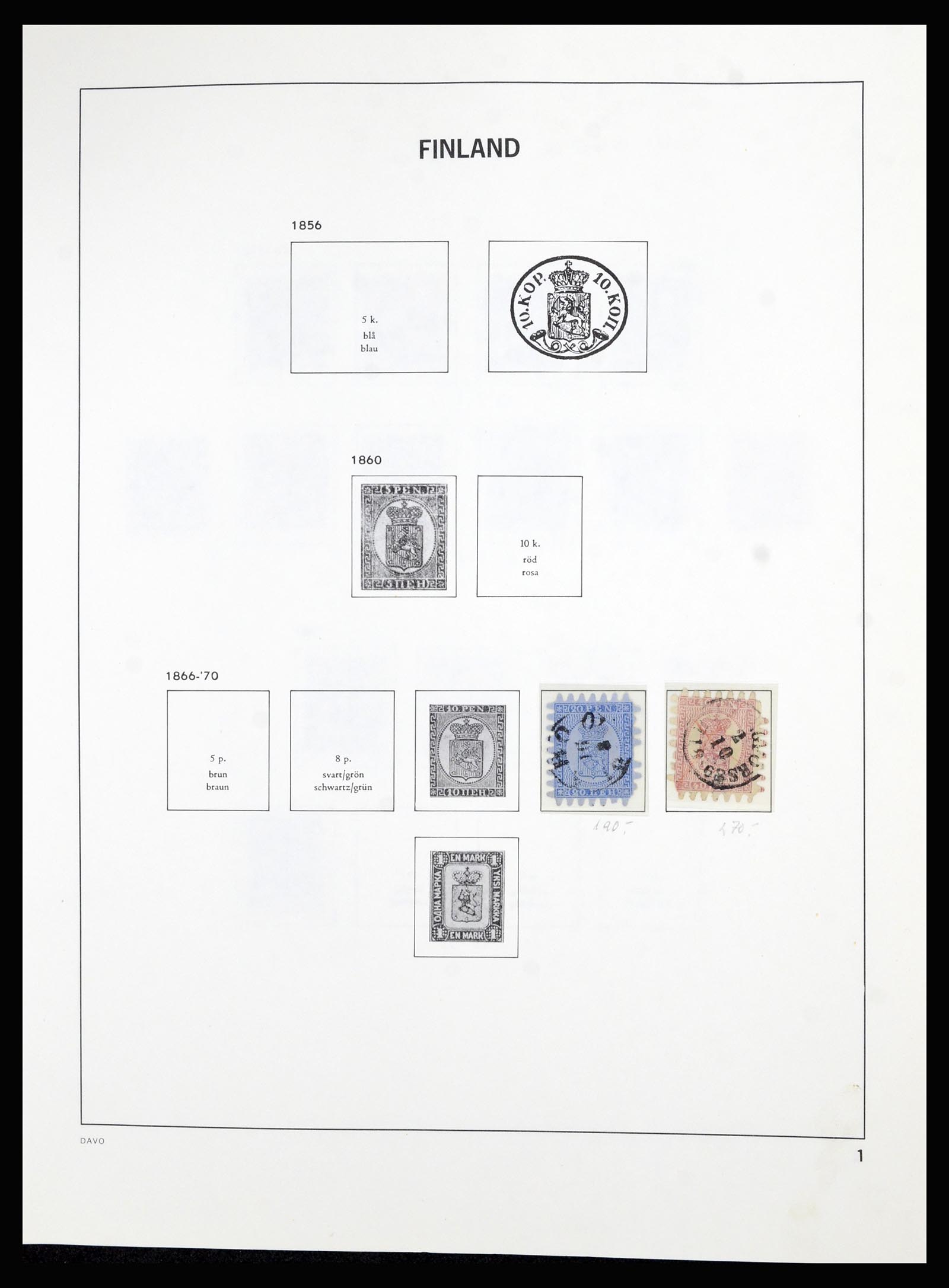 36976 001 - Postzegelverzameling 36976 Finland 1866-1983.