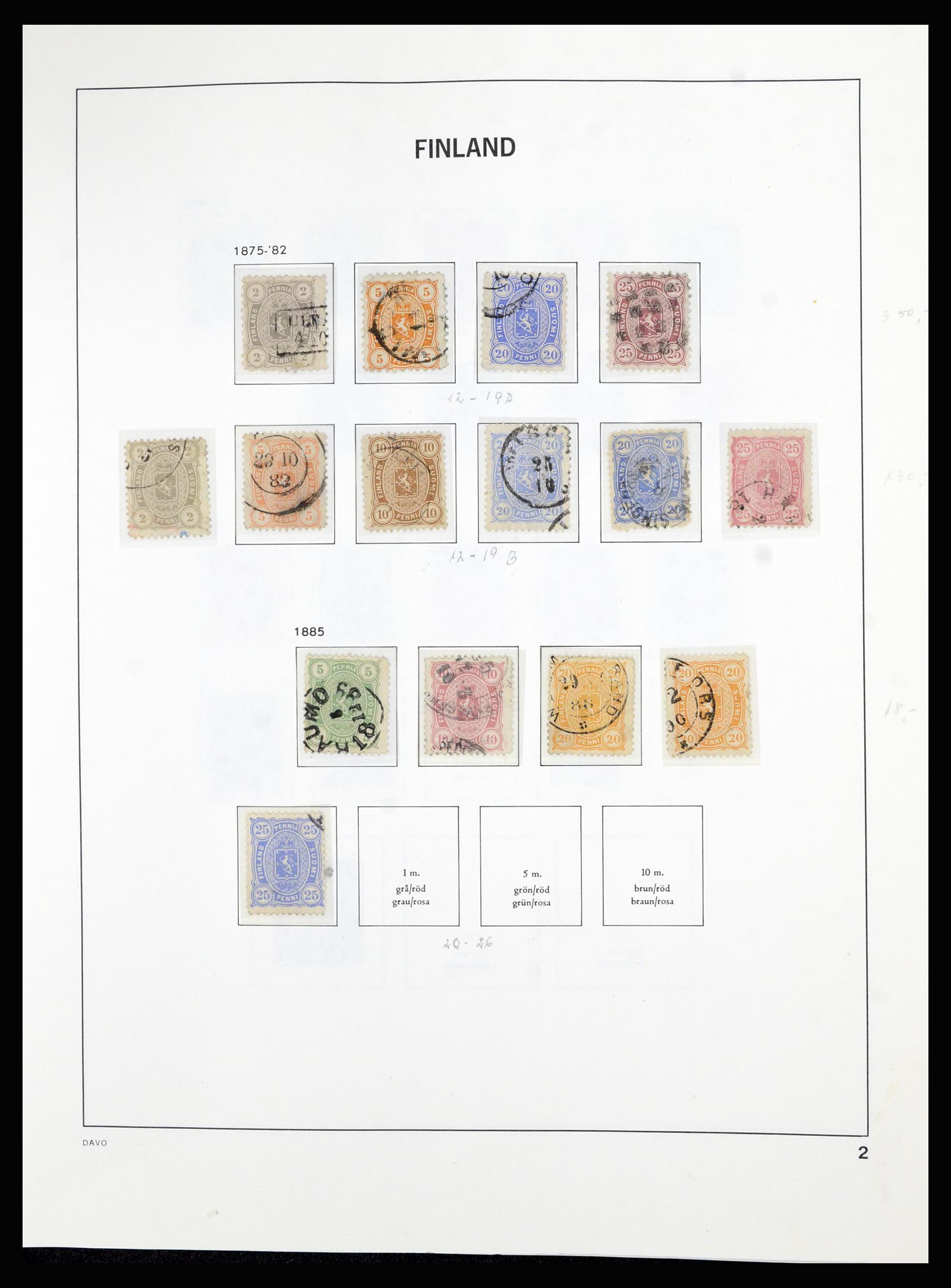36976 002 - Postzegelverzameling 36976 Finland 1866-1983.