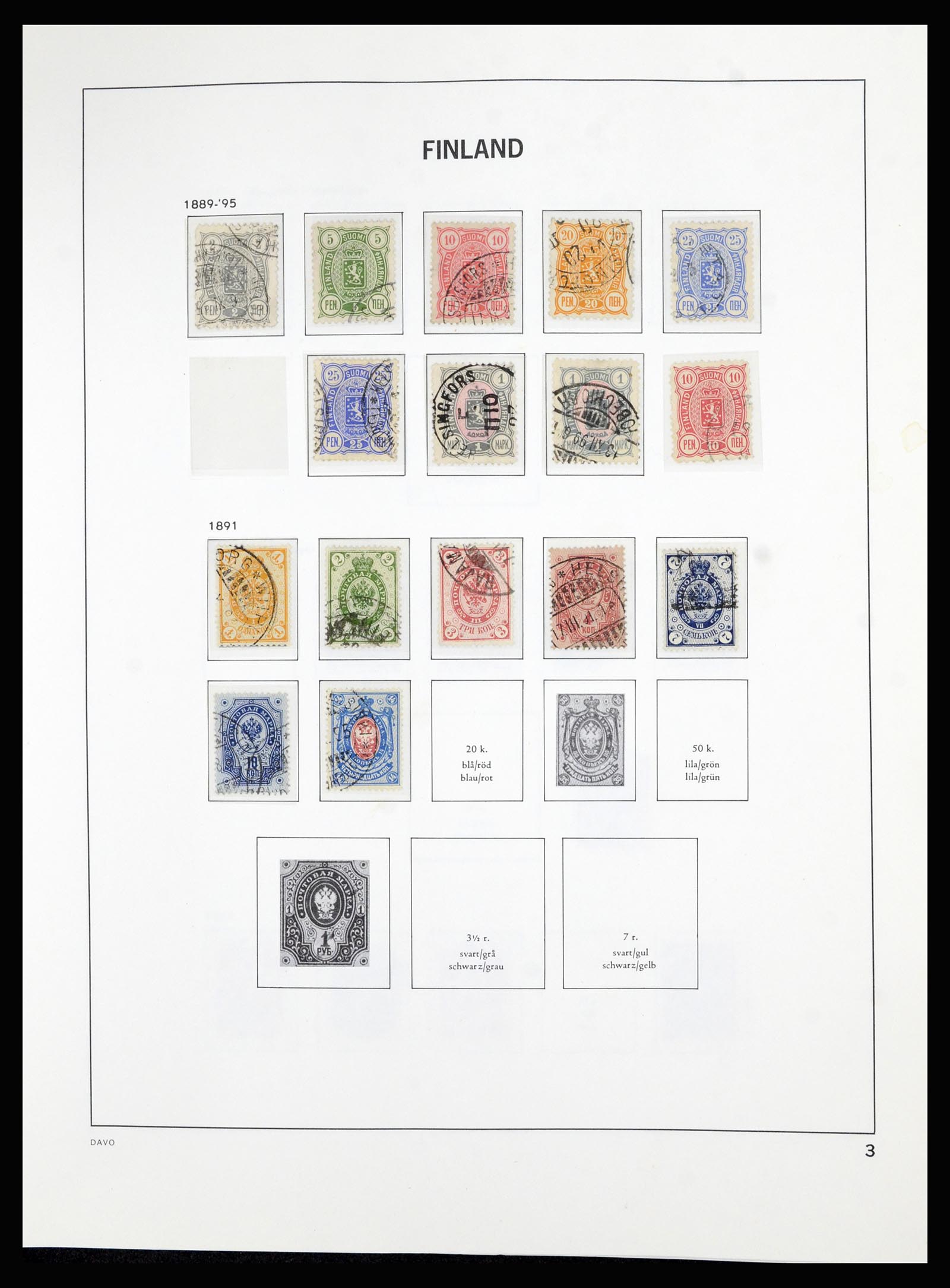 36976 003 - Postzegelverzameling 36976 Finland 1866-1983.