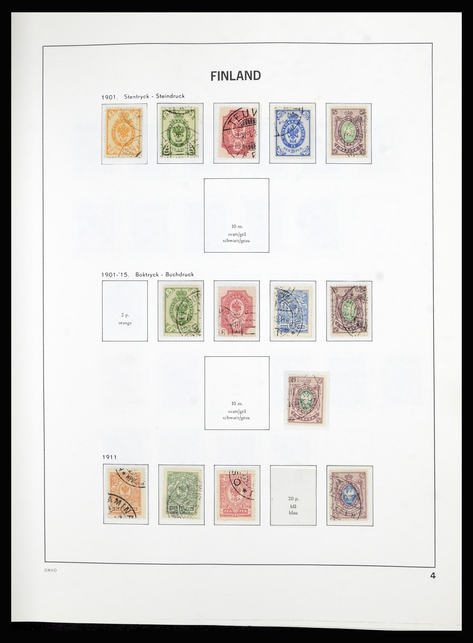 36976 004 - Postzegelverzameling 36976 Finland 1866-1983.