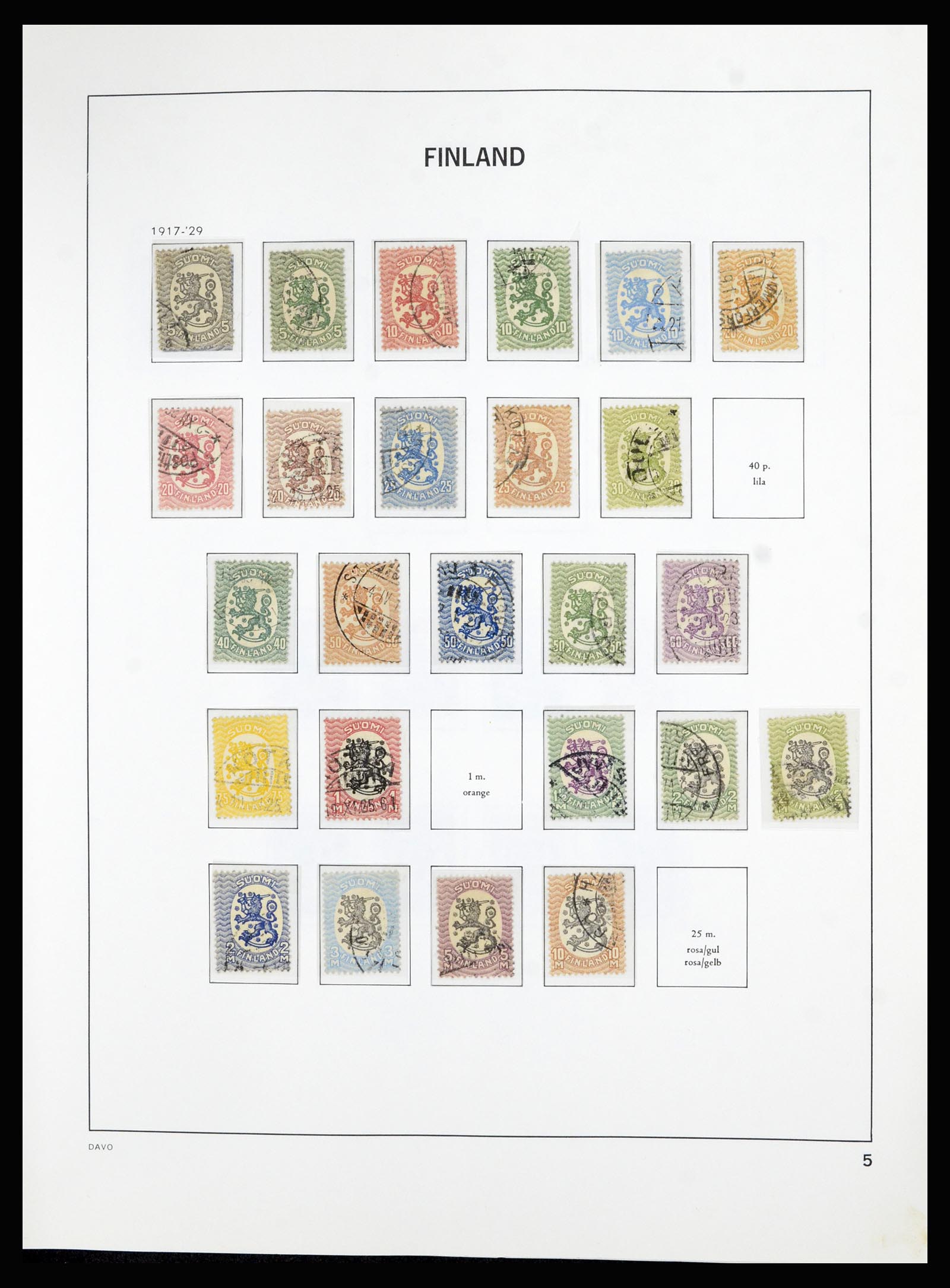 36976 005 - Postzegelverzameling 36976 Finland 1866-1983.