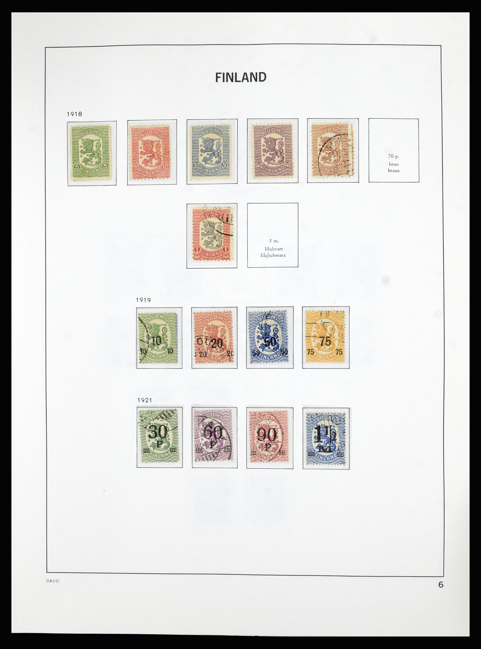 36976 006 - Postzegelverzameling 36976 Finland 1866-1983.