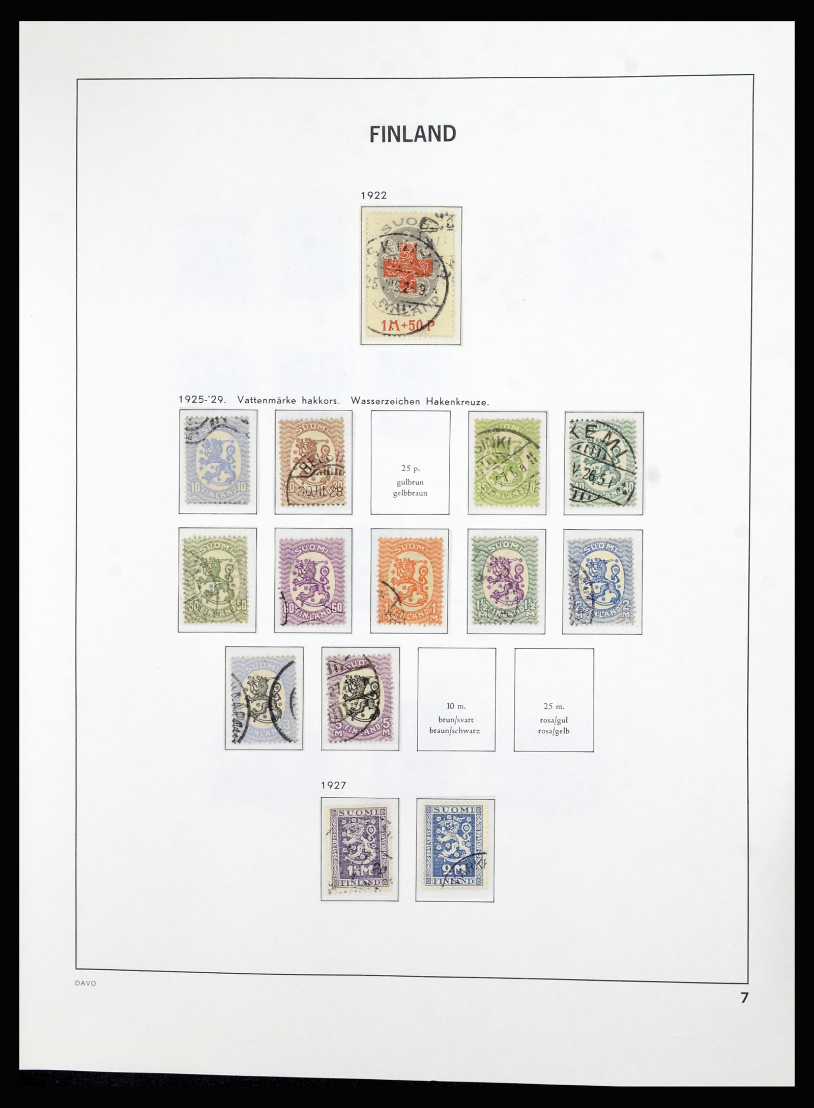 36976 007 - Postzegelverzameling 36976 Finland 1866-1983.
