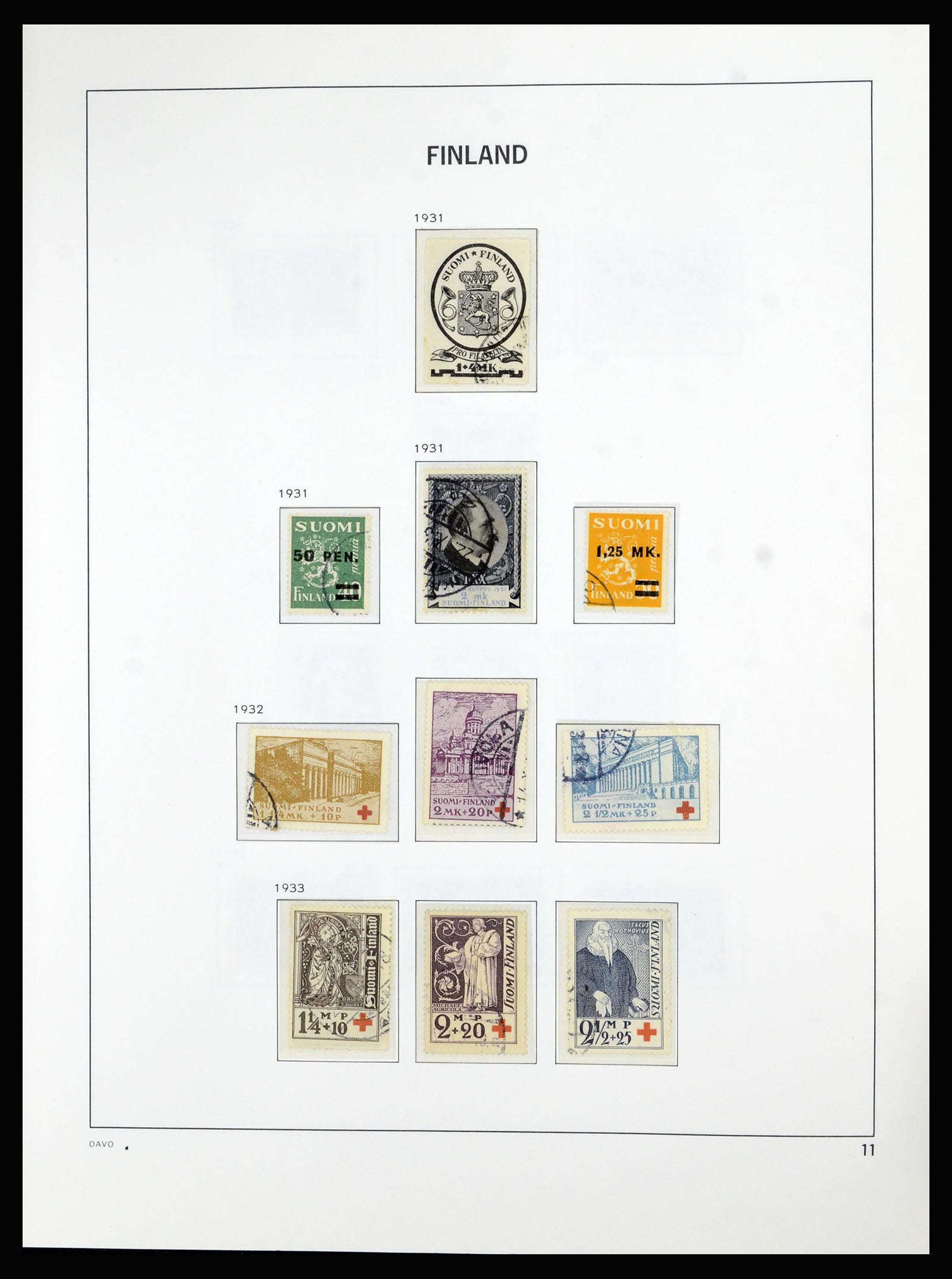 36976 011 - Postzegelverzameling 36976 Finland 1866-1983.