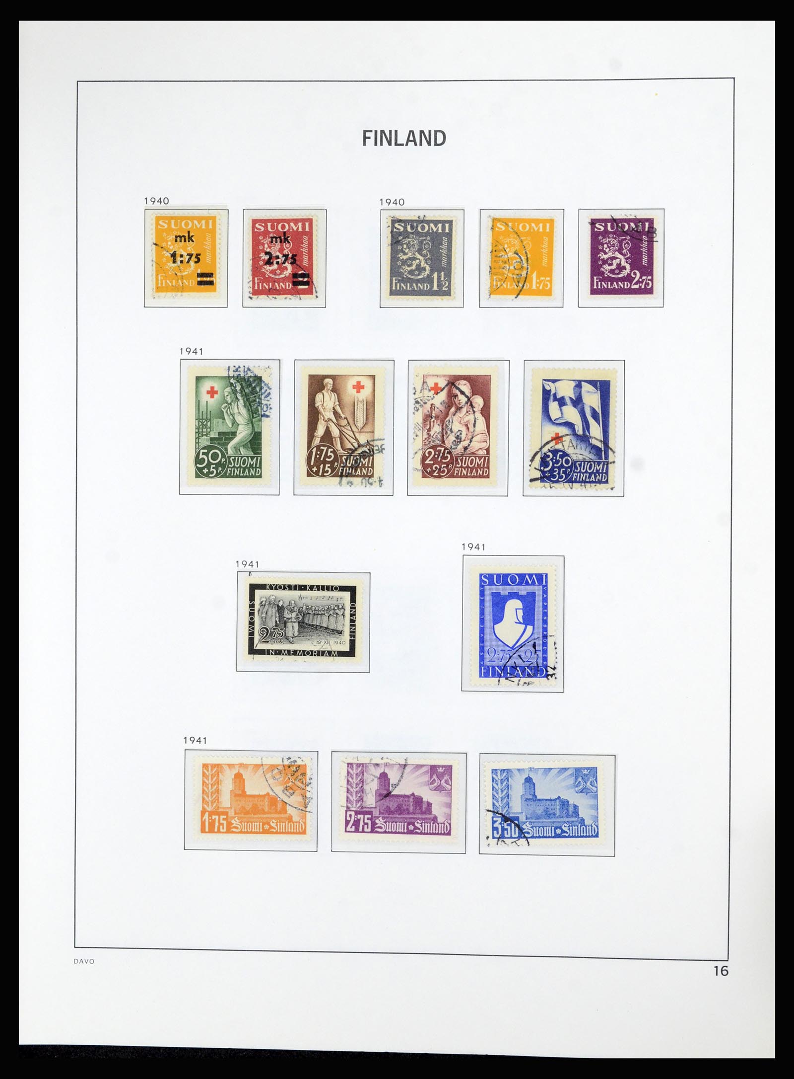 36976 016 - Postzegelverzameling 36976 Finland 1866-1983.
