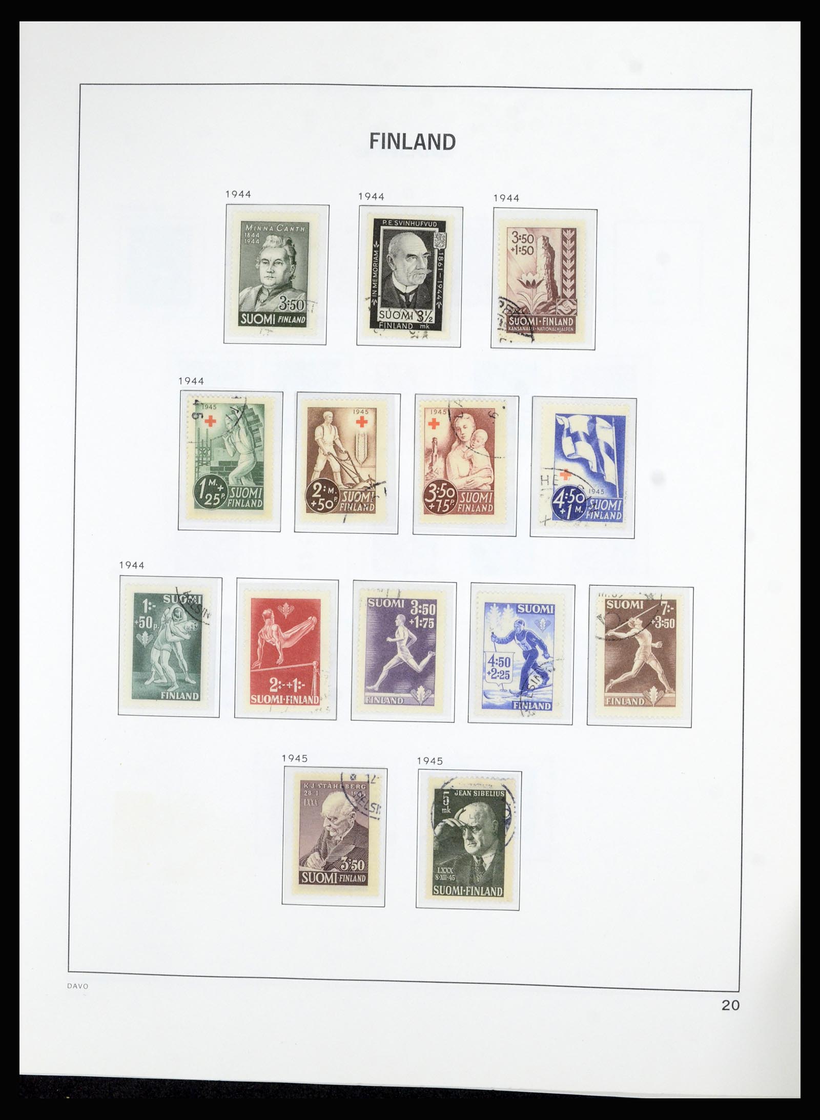 36976 020 - Postzegelverzameling 36976 Finland 1866-1983.