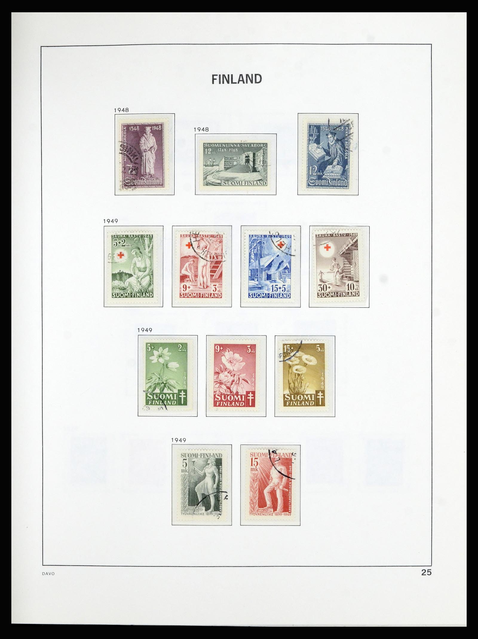 36976 025 - Stamp collection 36976 Finland 1866-1983.