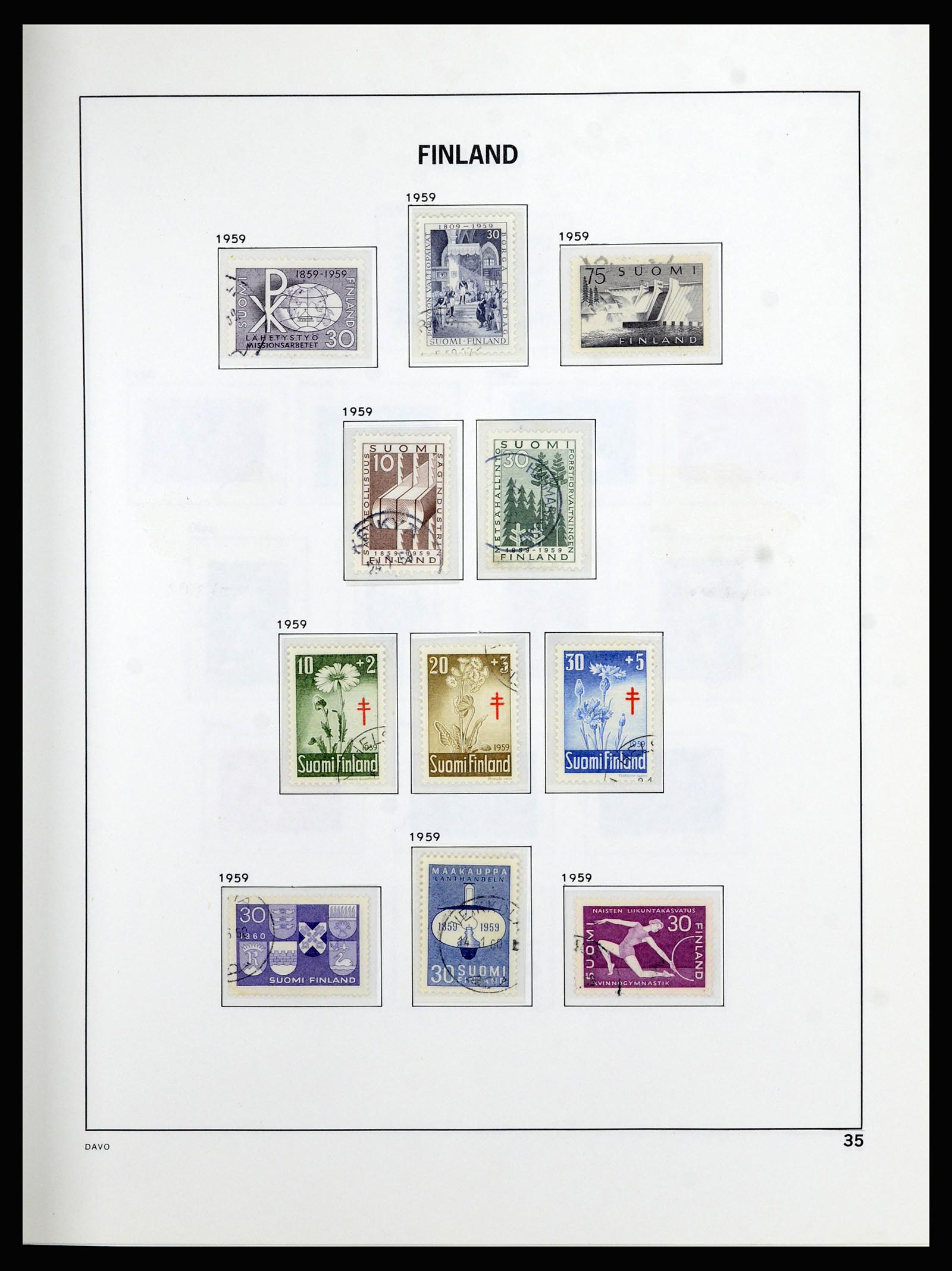 36976 035 - Stamp collection 36976 Finland 1866-1983.