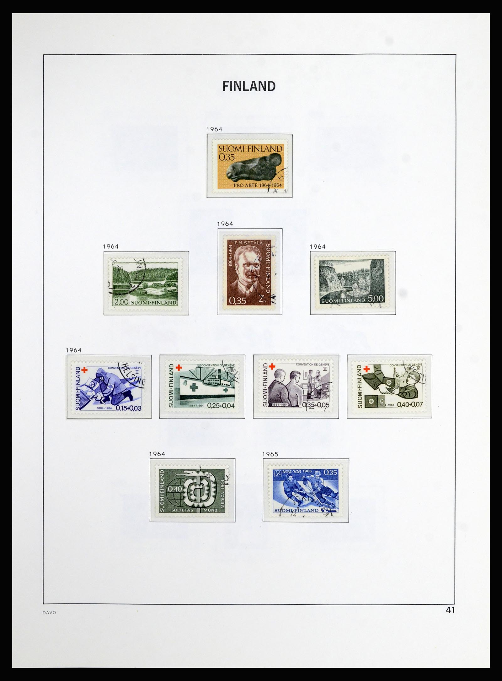 36976 042 - Postzegelverzameling 36976 Finland 1866-1983.