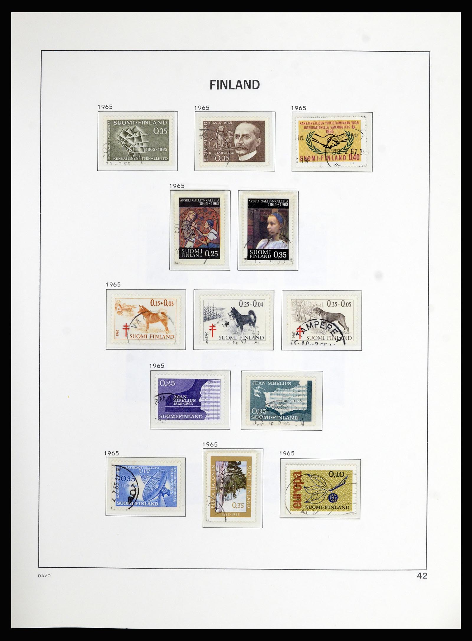 36976 043 - Postzegelverzameling 36976 Finland 1866-1983.