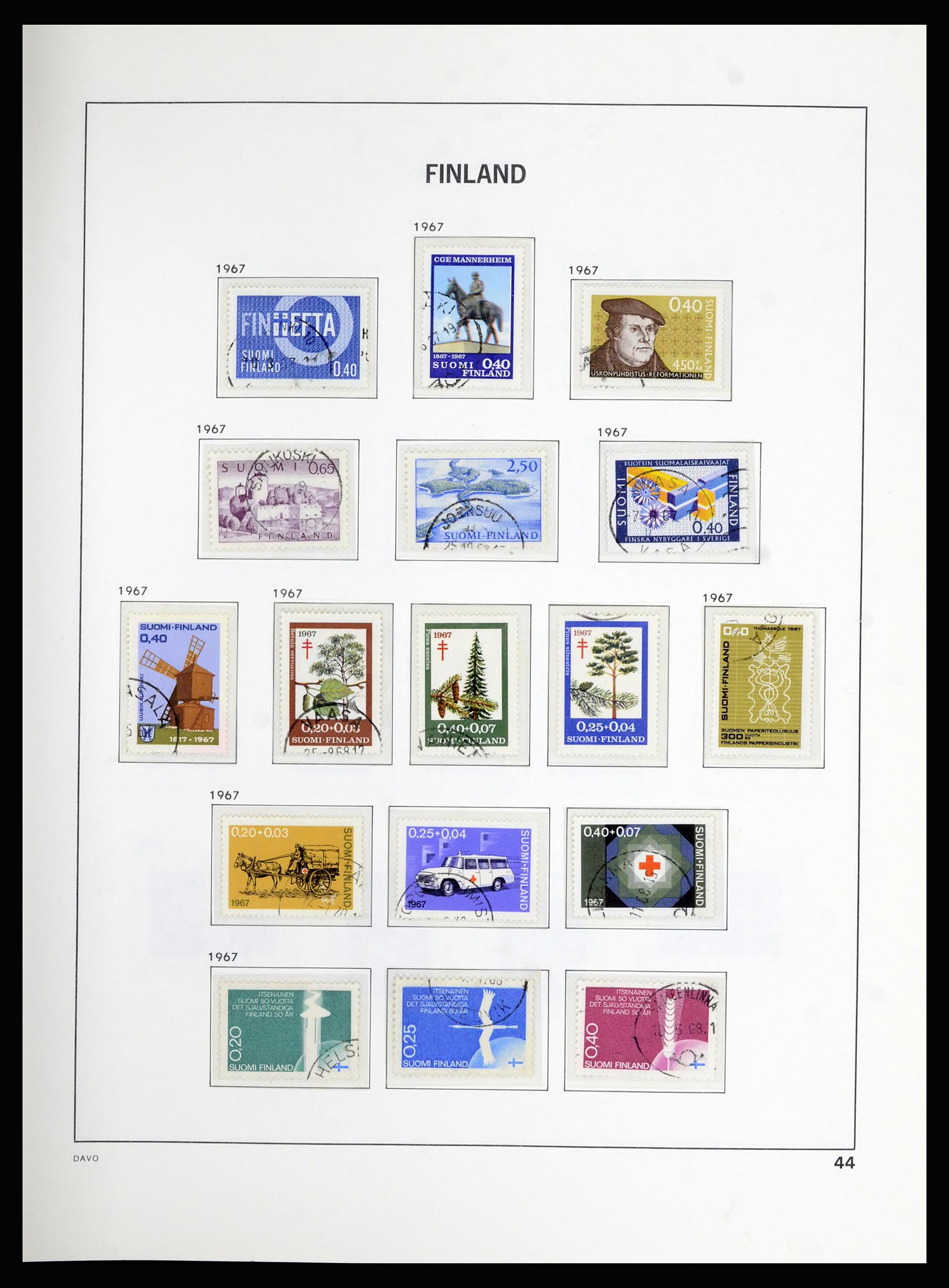 36976 045 - Postzegelverzameling 36976 Finland 1866-1983.